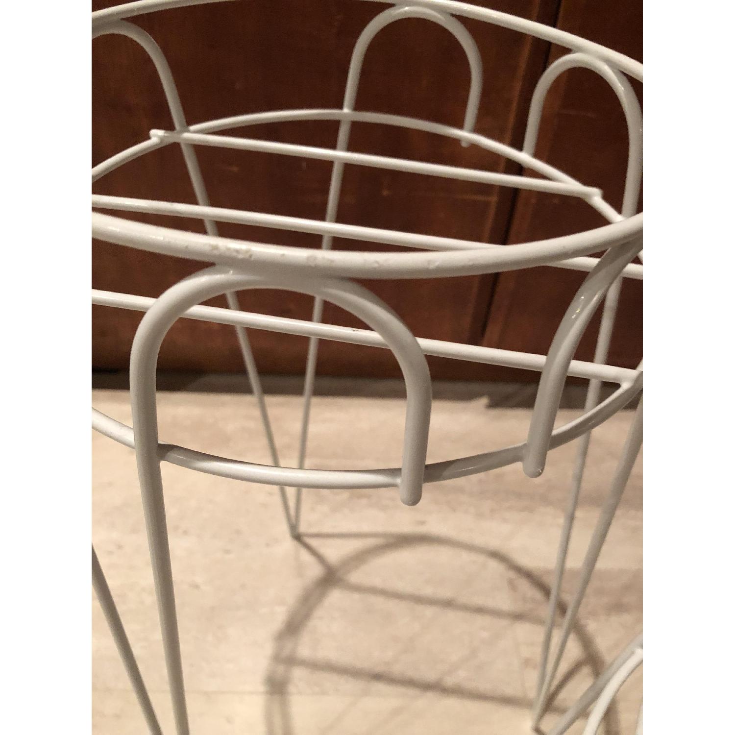 Vintage Tall White Plant Stand - image-3