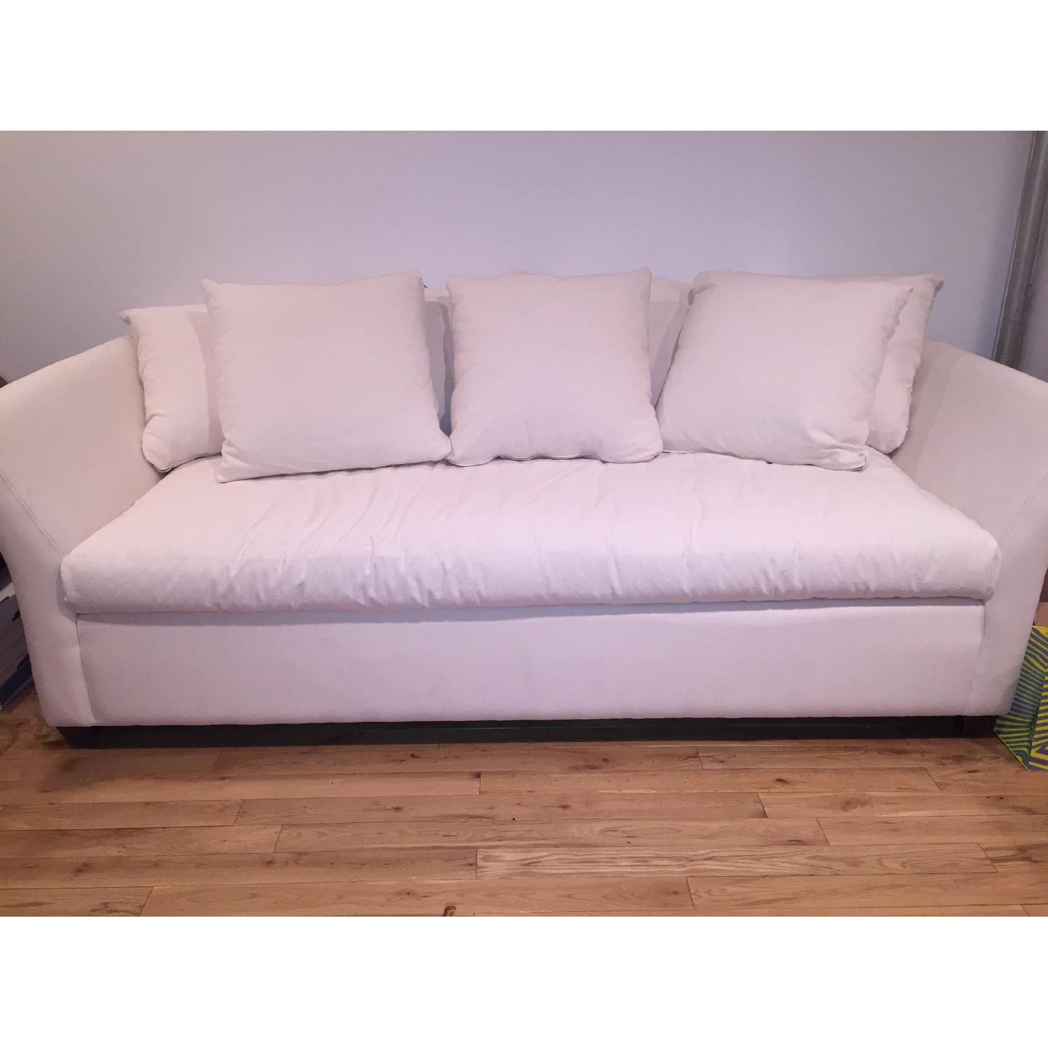 Klaussner Furniture Tripp White Down Sofa - image-1
