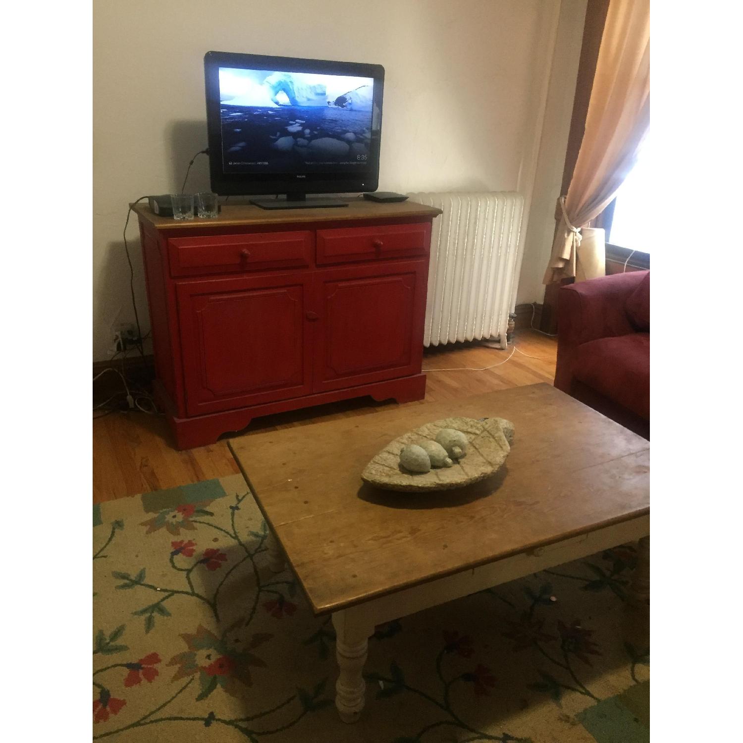 Handcrafted Wooden Coffee Table + Soapstone Set - image-1