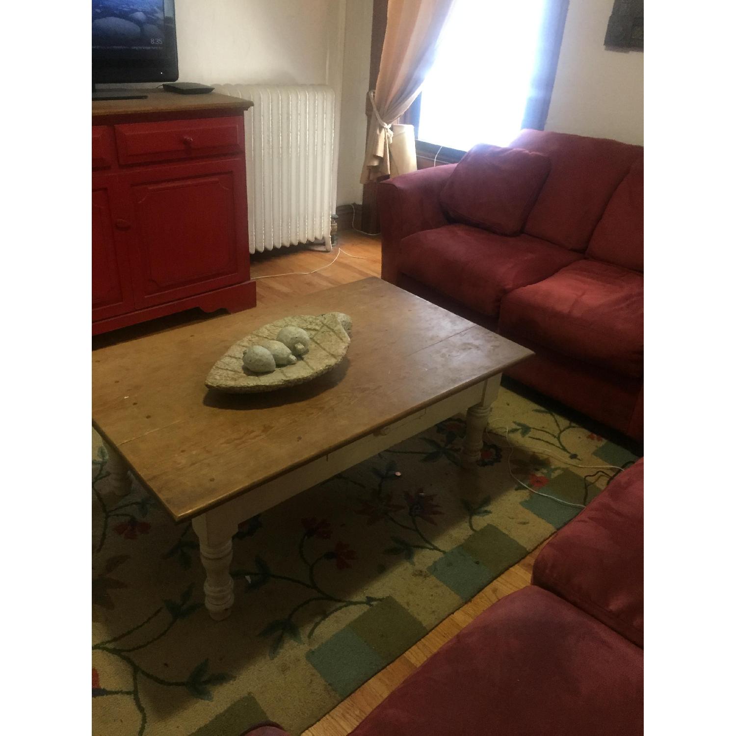 Handcrafted Wooden Coffee Table + Soapstone Set - image-2