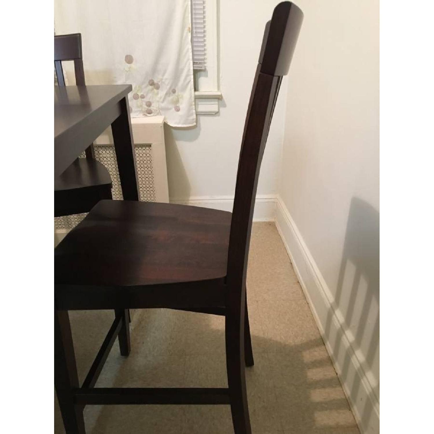 Raymour & Flanigan 5 pc Cherry Finish Dining Table - image-2