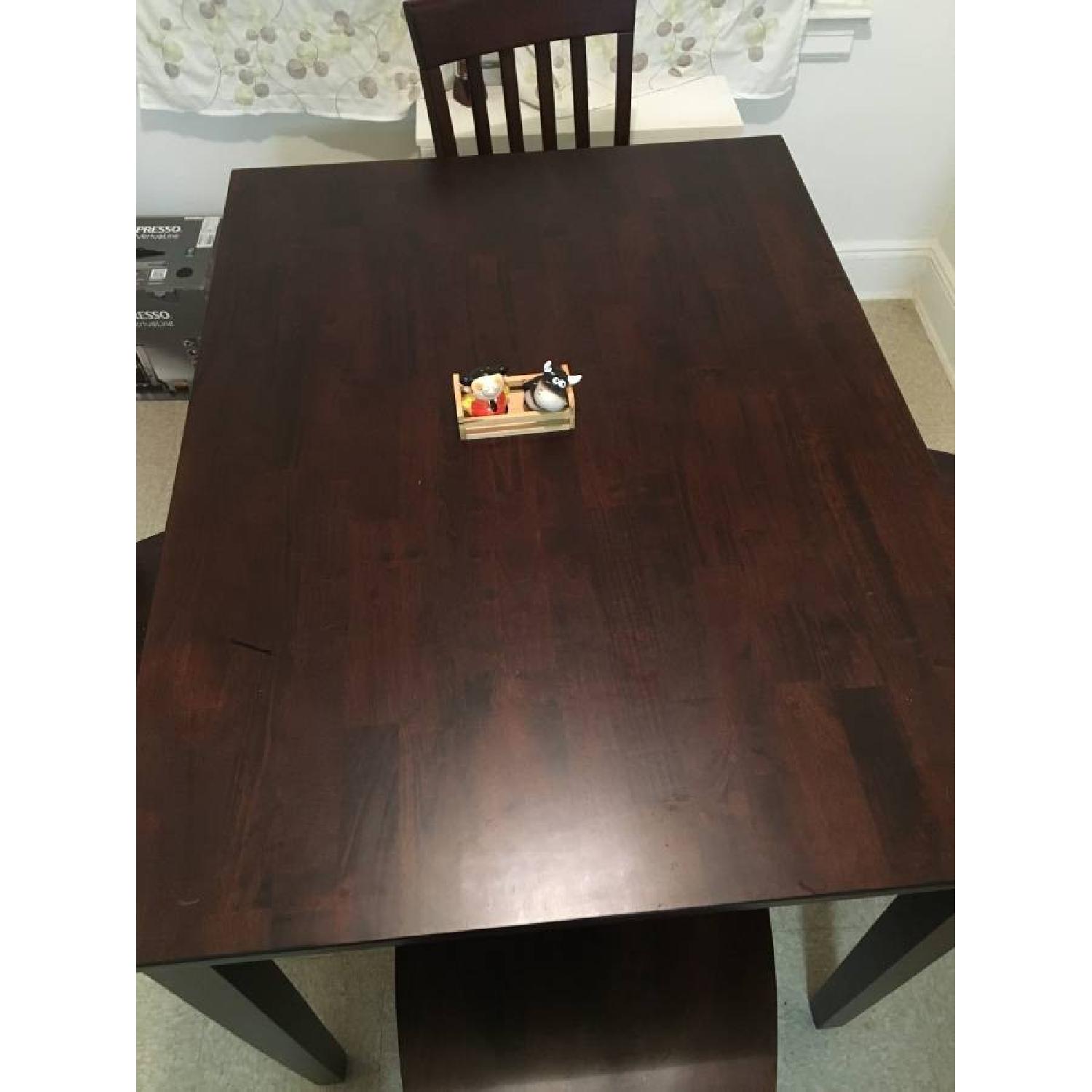 Raymour & Flanigan 5 pc Cherry Finish Dining Table - image-3
