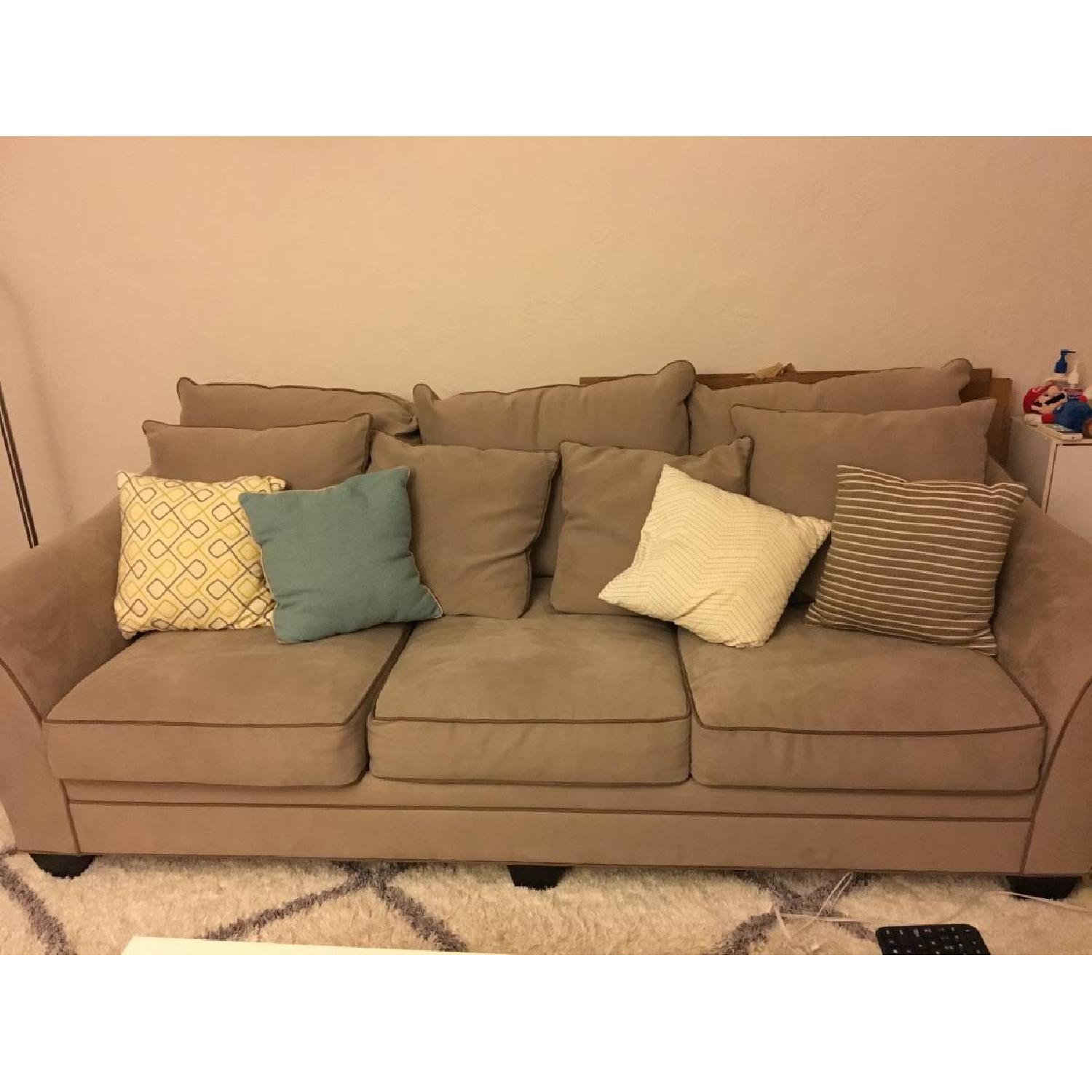 Raymour & Flanigan Briarwood Microfiber Sofa - image-1