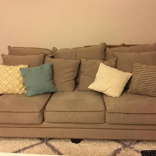 Used Raymour & Flanigan Briarwood Microfiber Sofa for sale on AptDeco