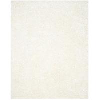 Safavieh Handmade Malibu Shag White Polyester Area Rug