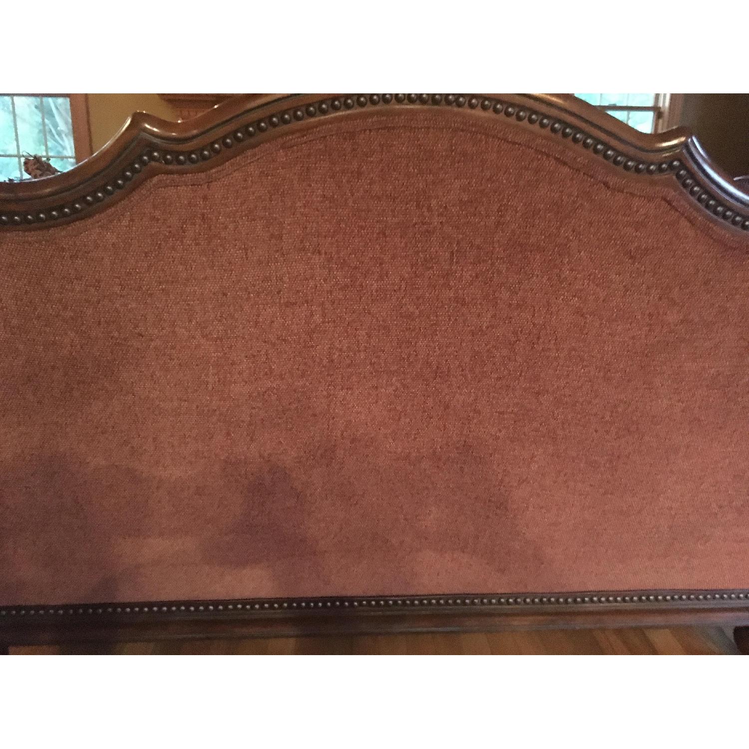 Schnadig Leather & Fabric Sofa w/ Wood & Nailhead Trim - image-6