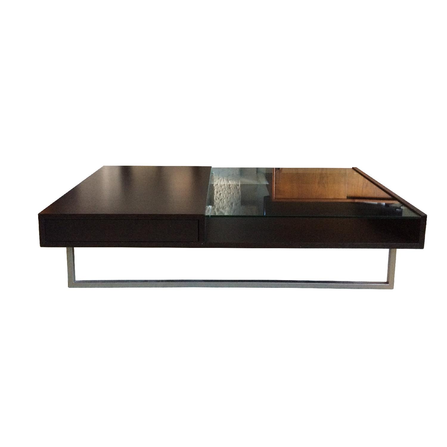 Natuzzi Wood & Glass Coffee Table - image-1