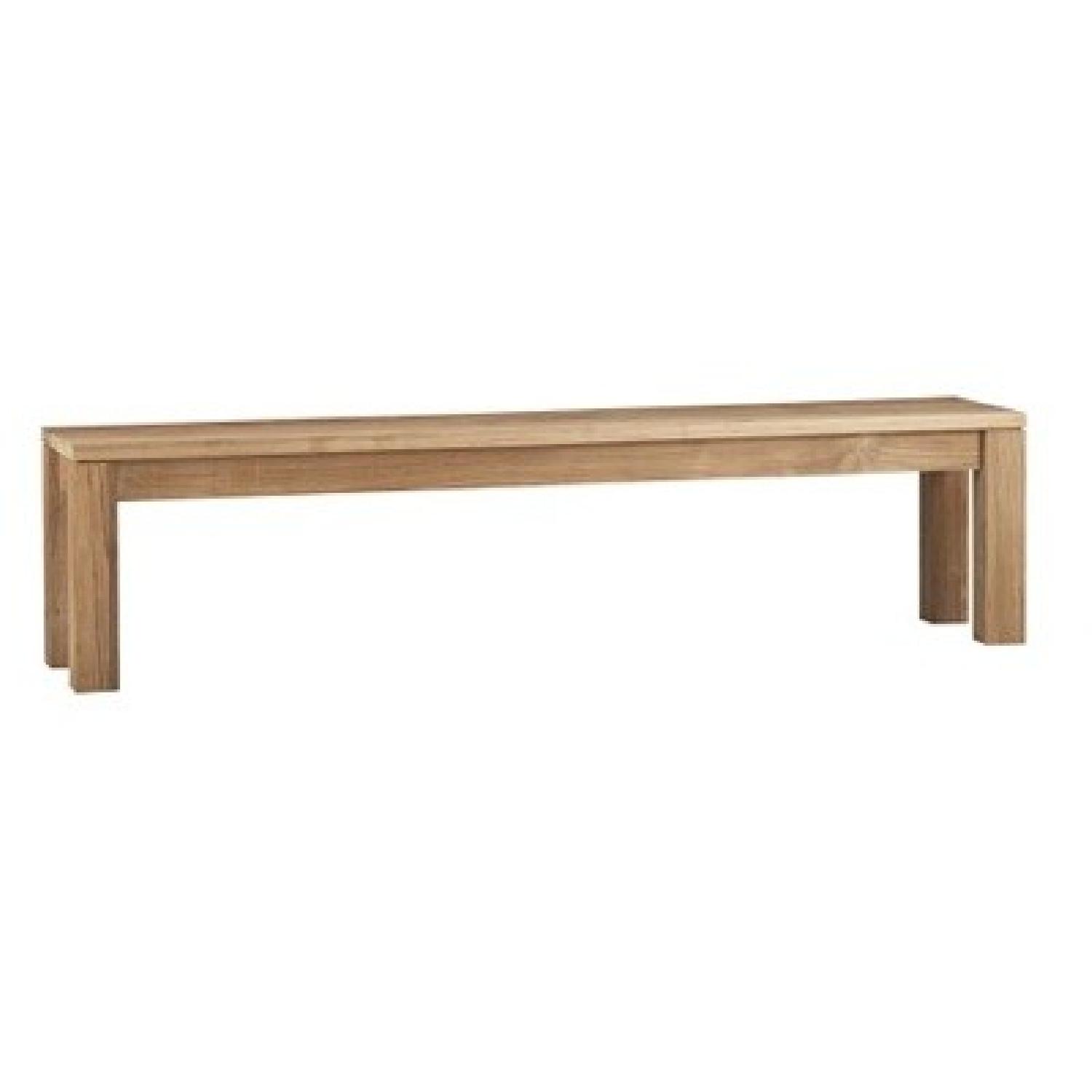 Crate Barrel Pacifica Teak Dining Bench