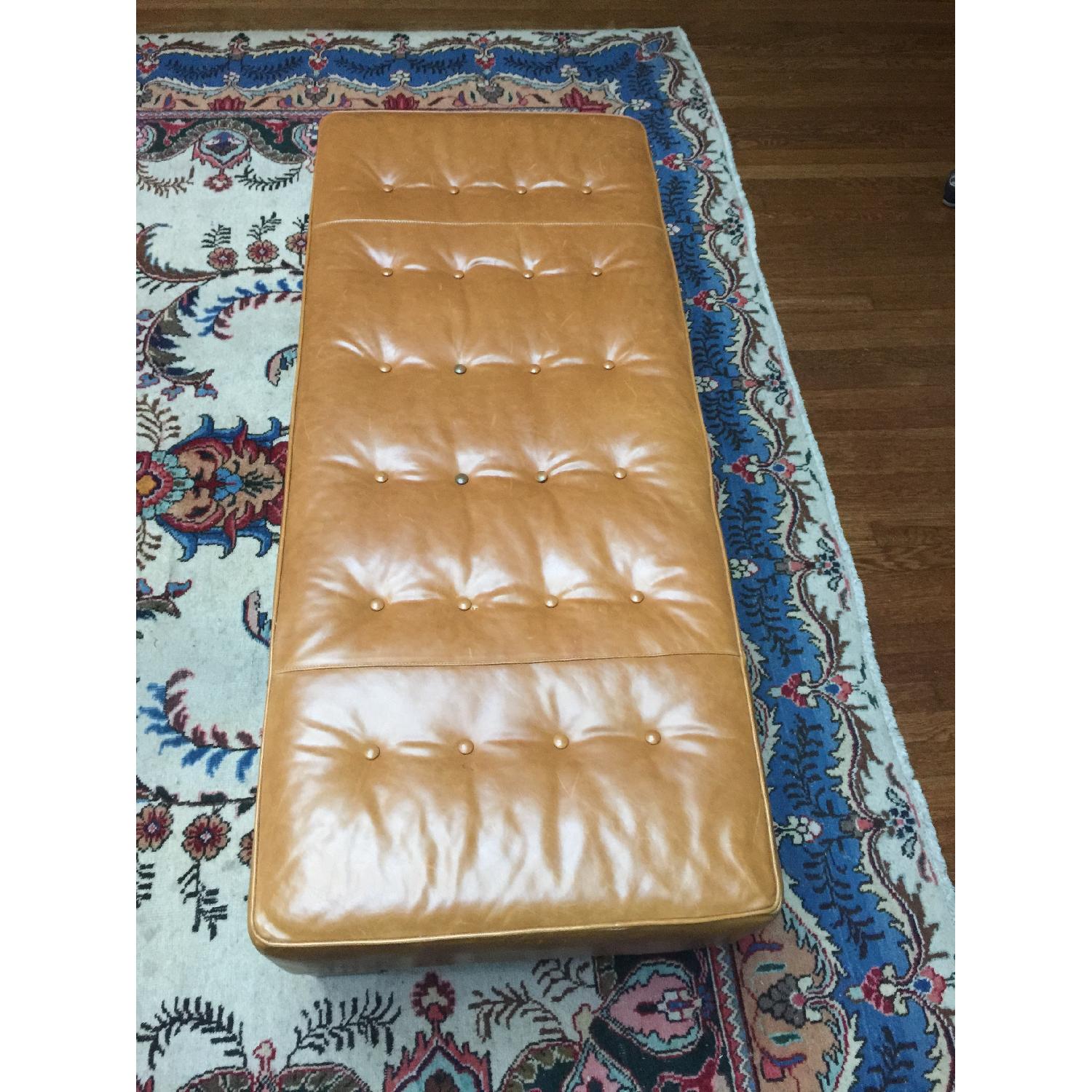 Mitchel Gold + Bob Williams Leather Ottoman - image-1