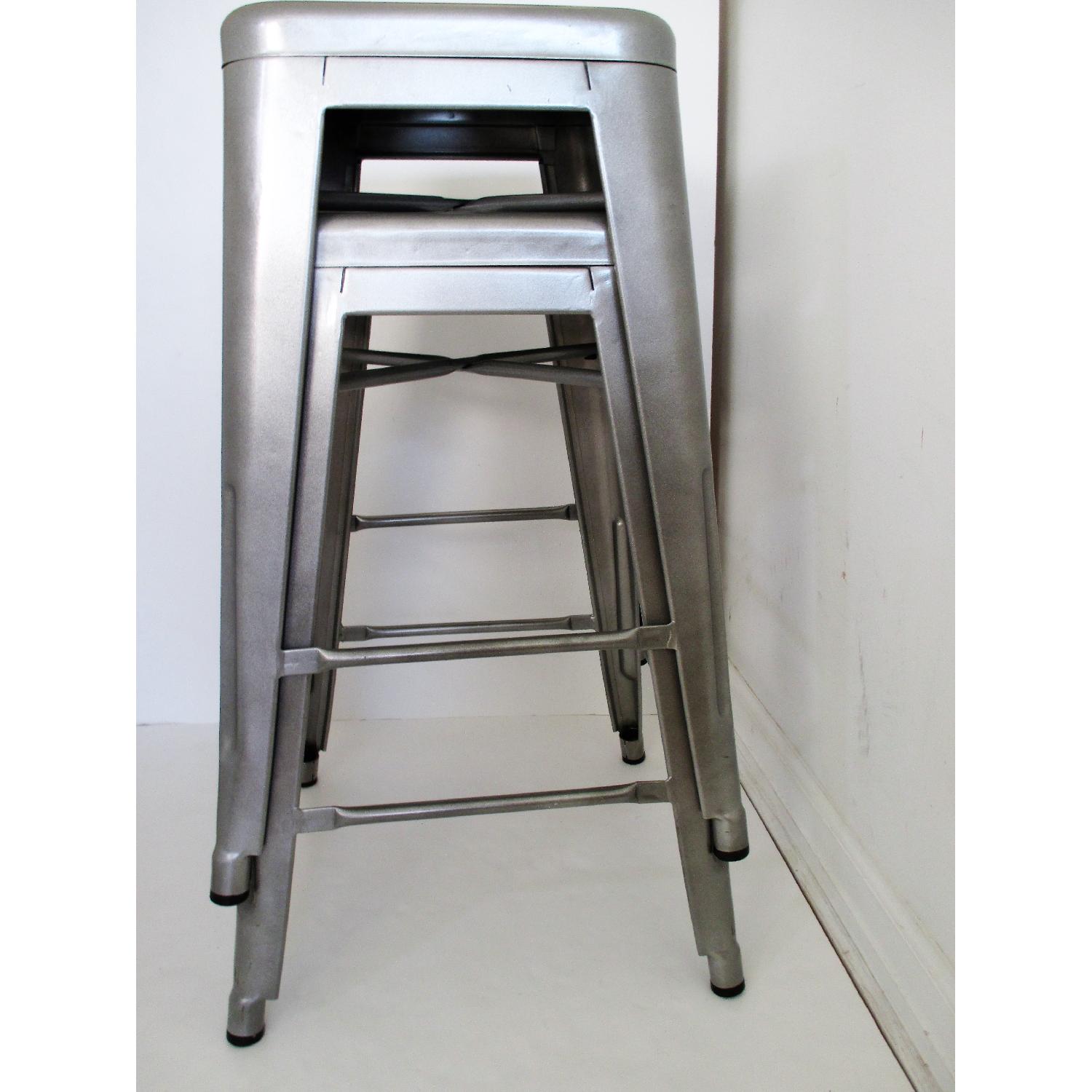 Dimensions Innovation for Living Gray Metal Counter Stools - Pair - image-1