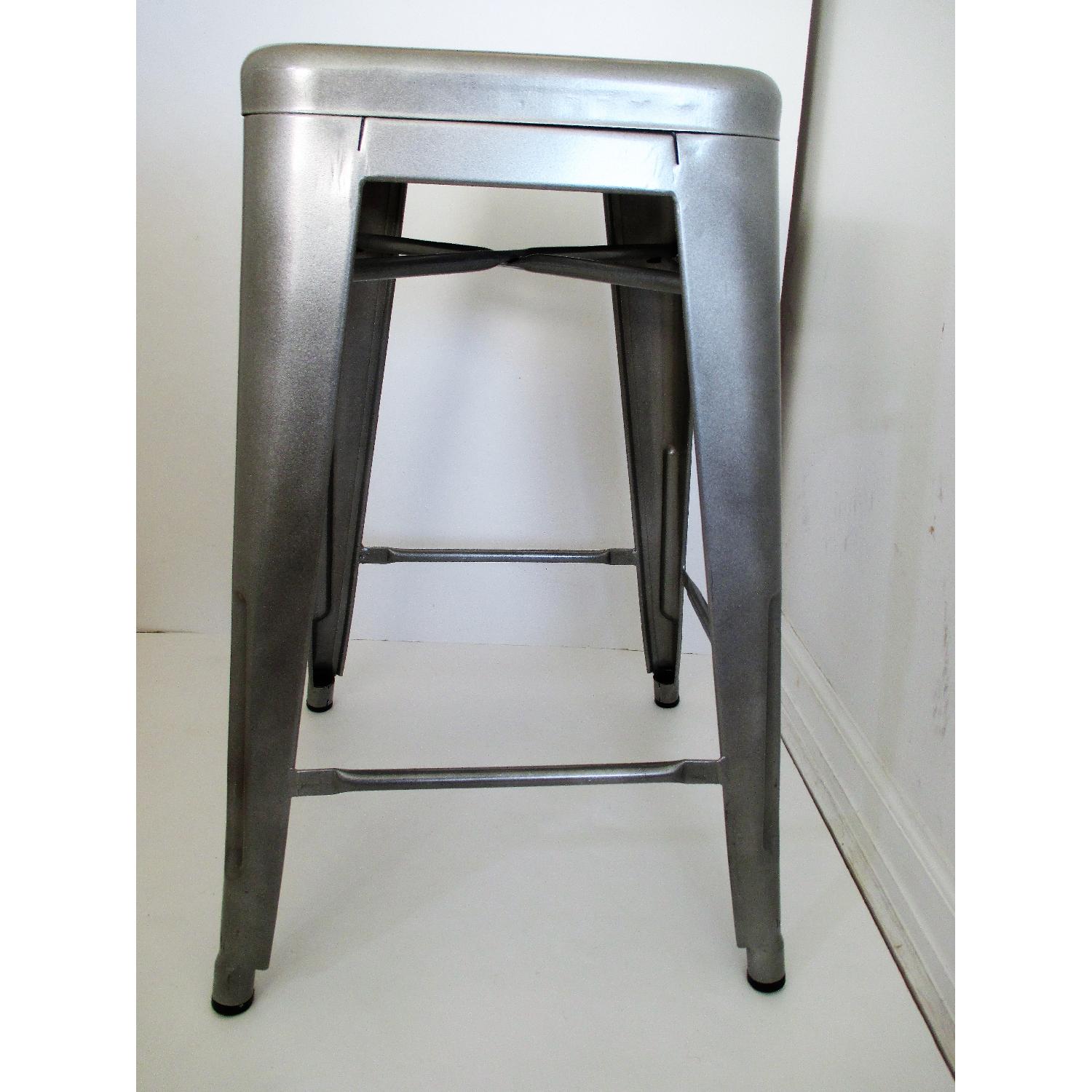 Dimensions Innovation for Living Gray Metal Counter Stools - Pair - image-4
