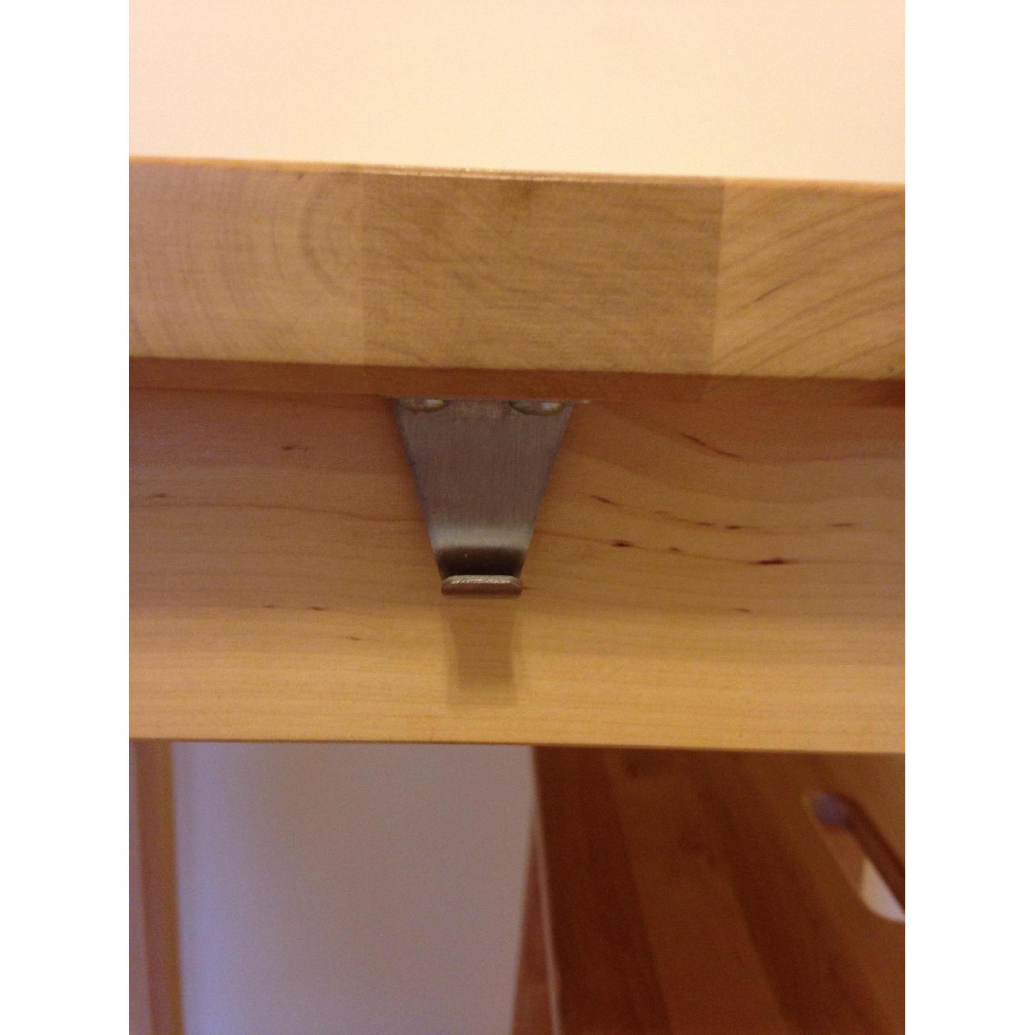 Ikea Wood Bar Table w/ 2 Stools - image-9