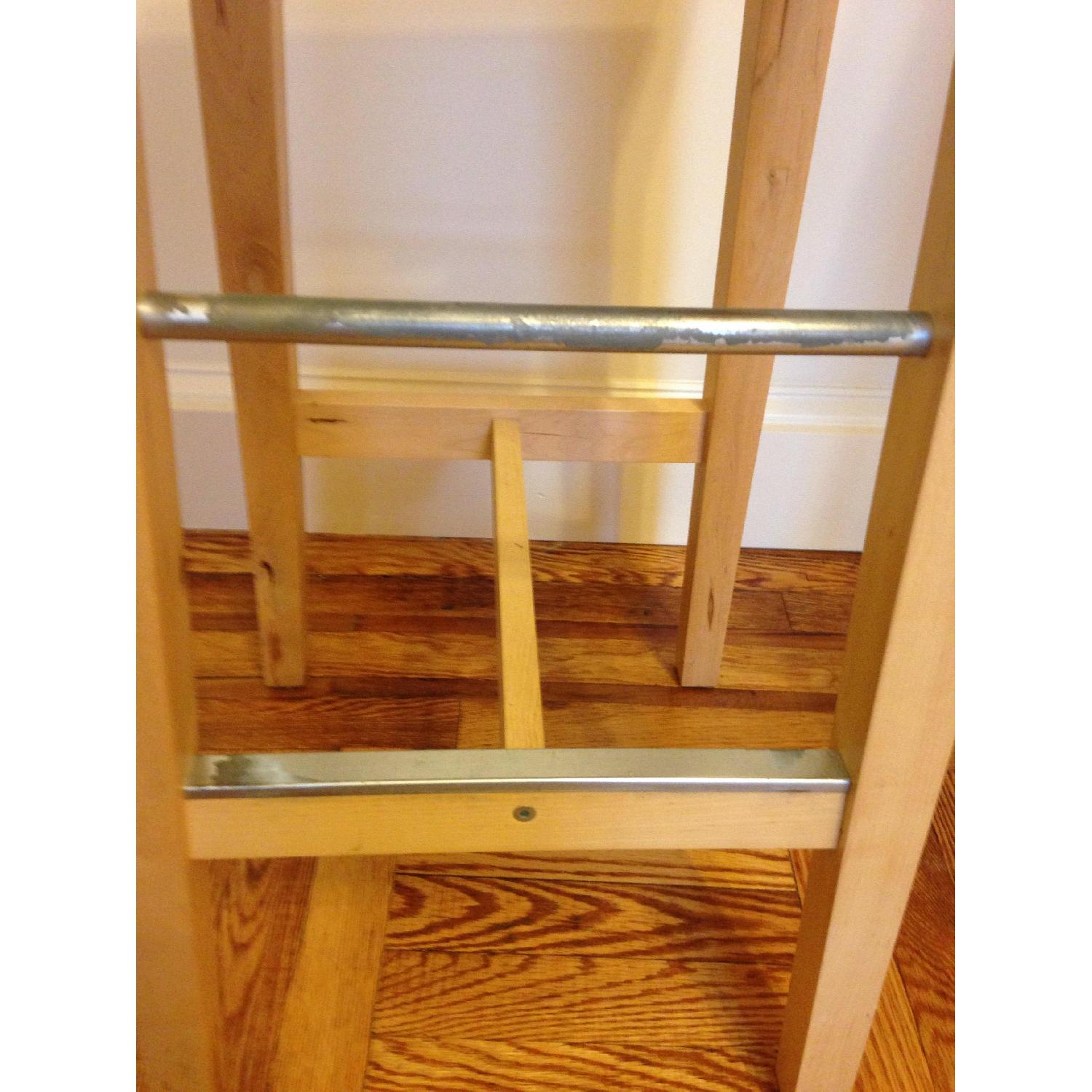 Ikea Wood Bar Table w/ 2 Stools - image-10