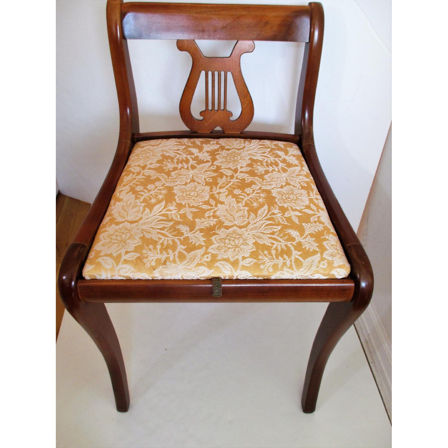Manual Arts Furniture Company Vintage Piano Chair w/ Lyre Design & Storage Seat - image-3