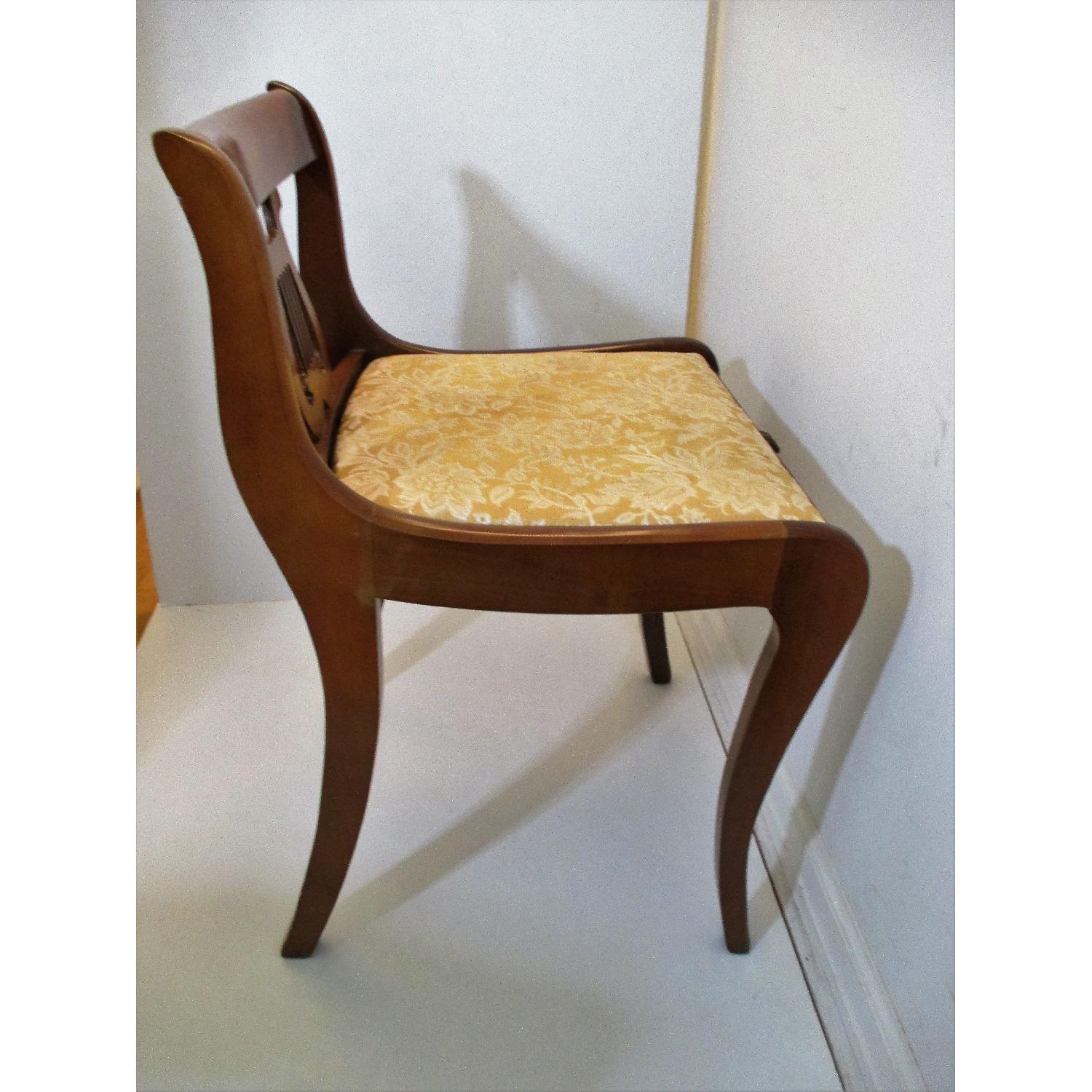 Manual Arts Furniture Company Vintage Piano Chair w/ Lyre Design & Storage Seat - image-4