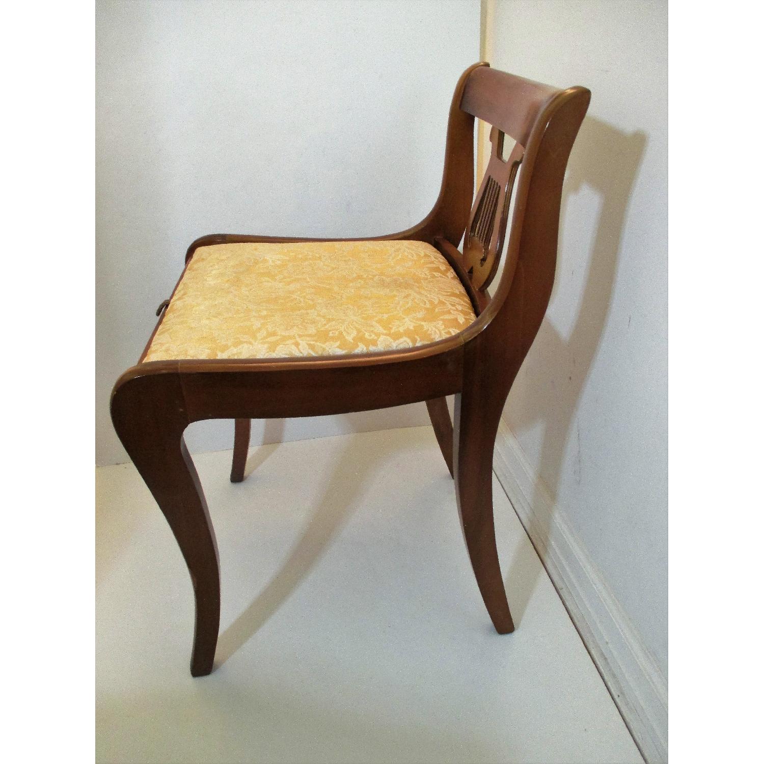 Manual Arts Furniture Company Vintage Piano Chair w/ Lyre Design & Storage Seat - image-5