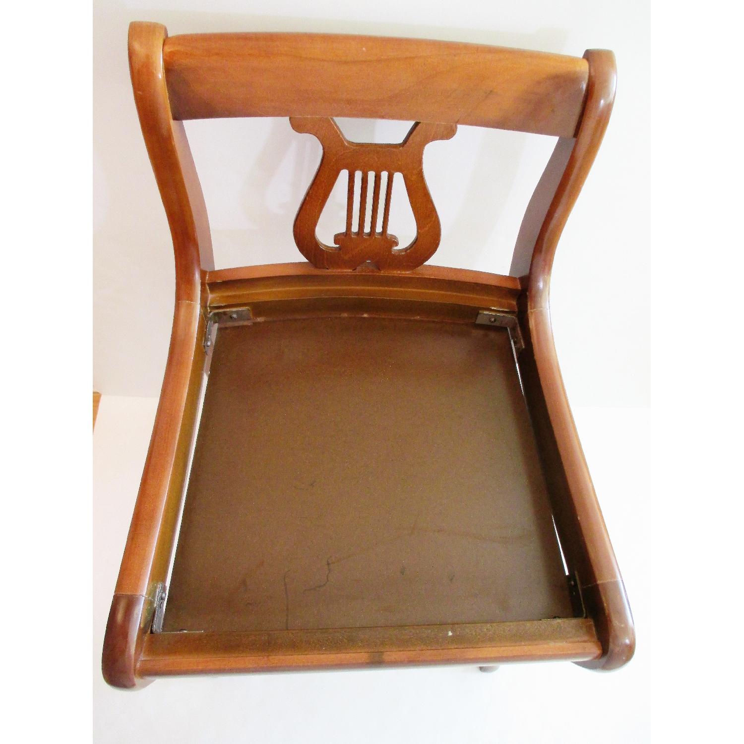 Manual Arts Furniture Company Vintage Piano Chair w/ Lyre Design & Storage Seat - image-7