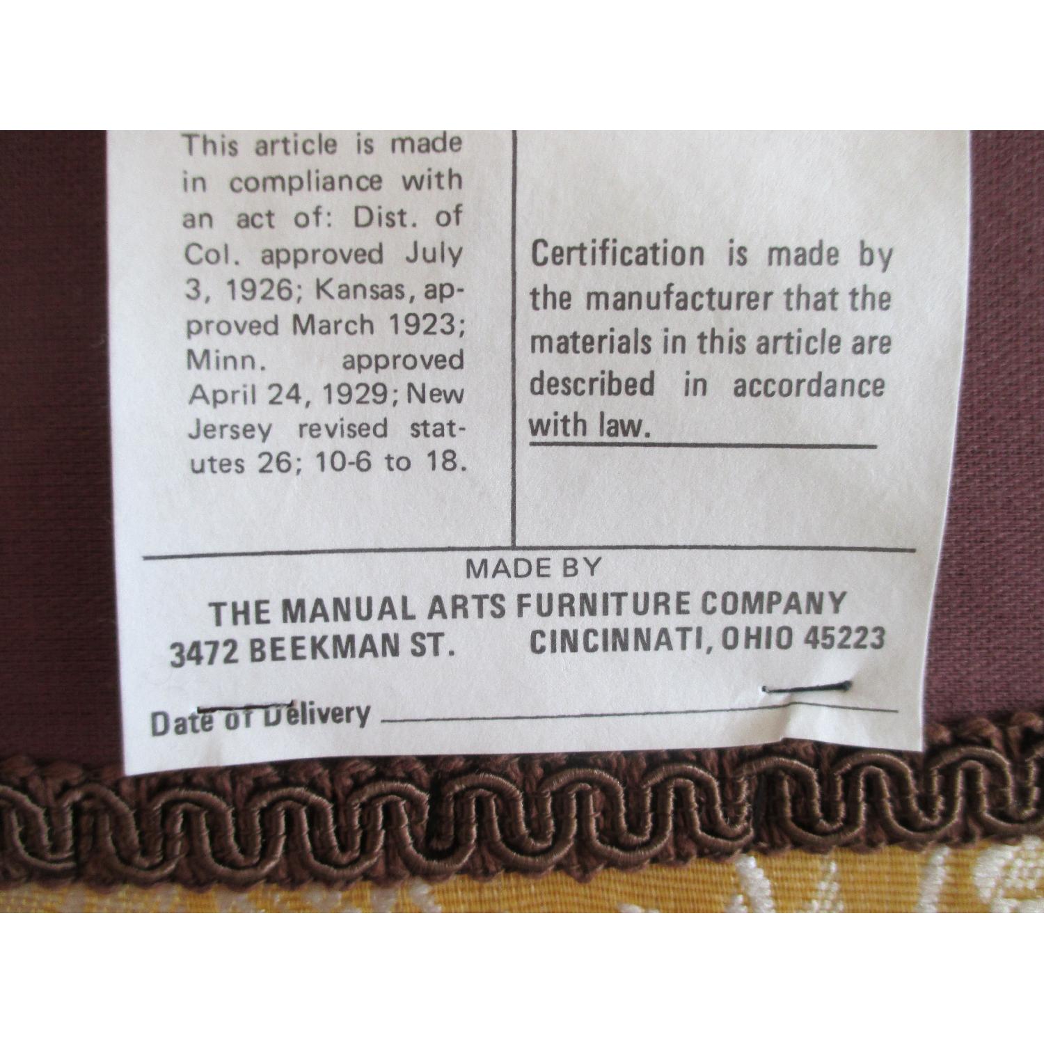 Manual Arts Furniture Company Vintage Piano Chair w/ Lyre Design & Storage Seat - image-9