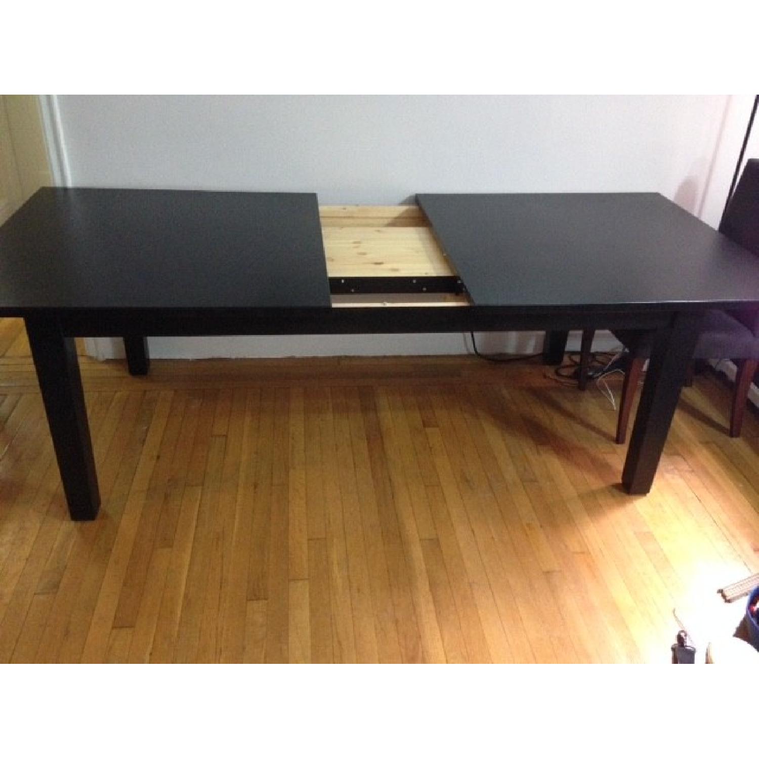 OLD IKEA BJURSTA テーブル Ikea Bjursta Black-Brown Extendable Table - AptDeco