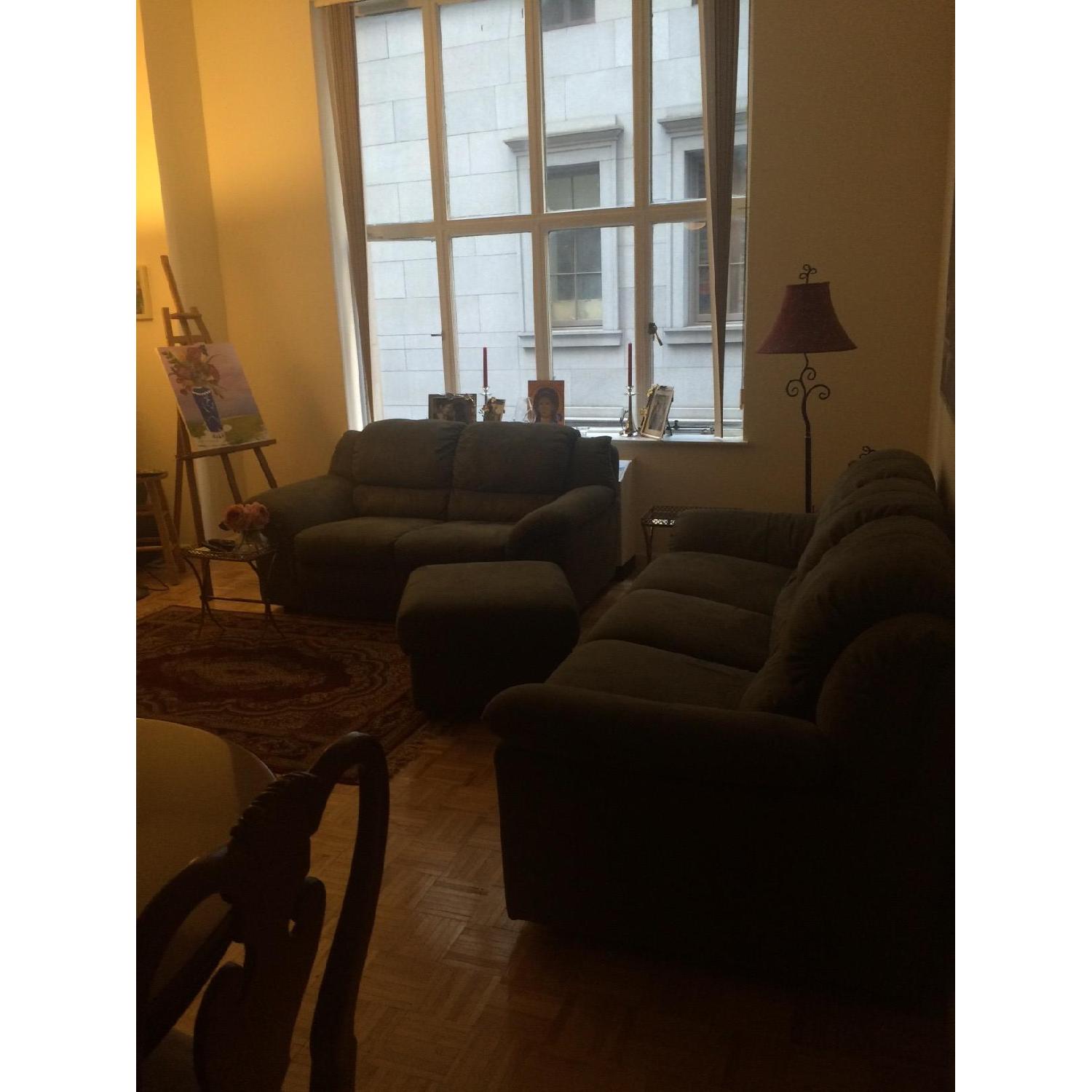 Wolf's Green Microsuede Sofa - image-5