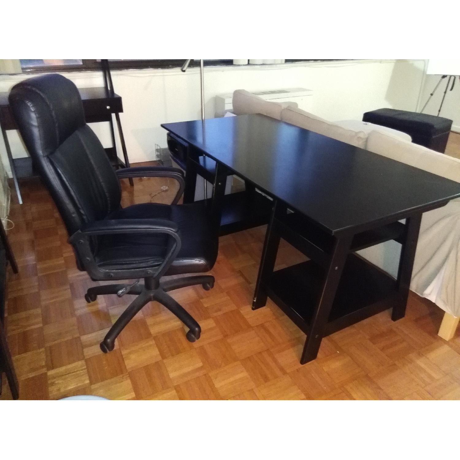 Target Home/Office Desk w/ Leather Chair AptDeco
