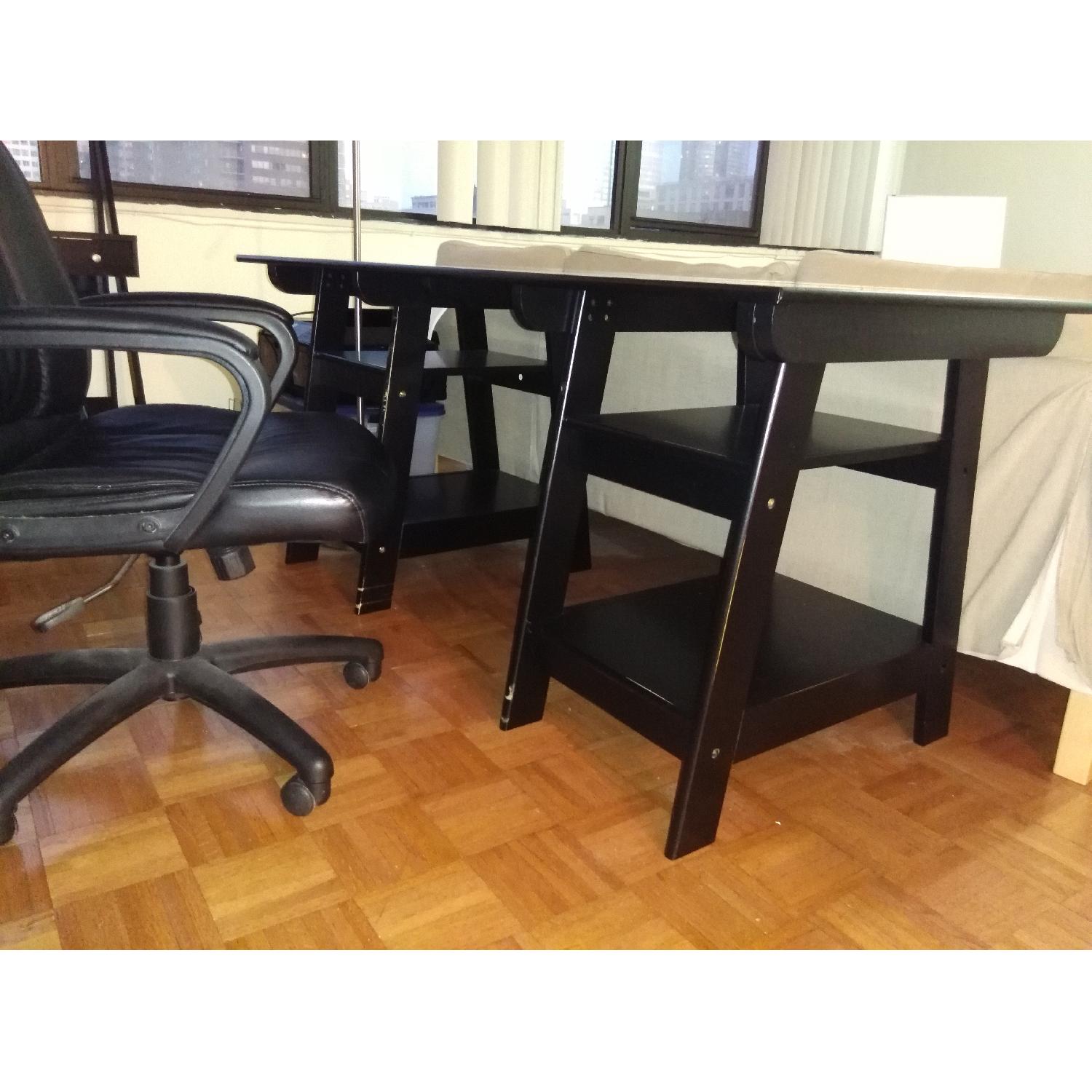 Target Home/Office Desk w/ Leather Chair AptDeco