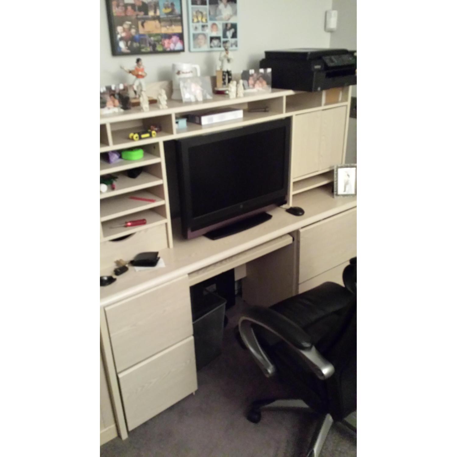 Computer Desk + Bookcase + File Cabinet + Hutch - image-1