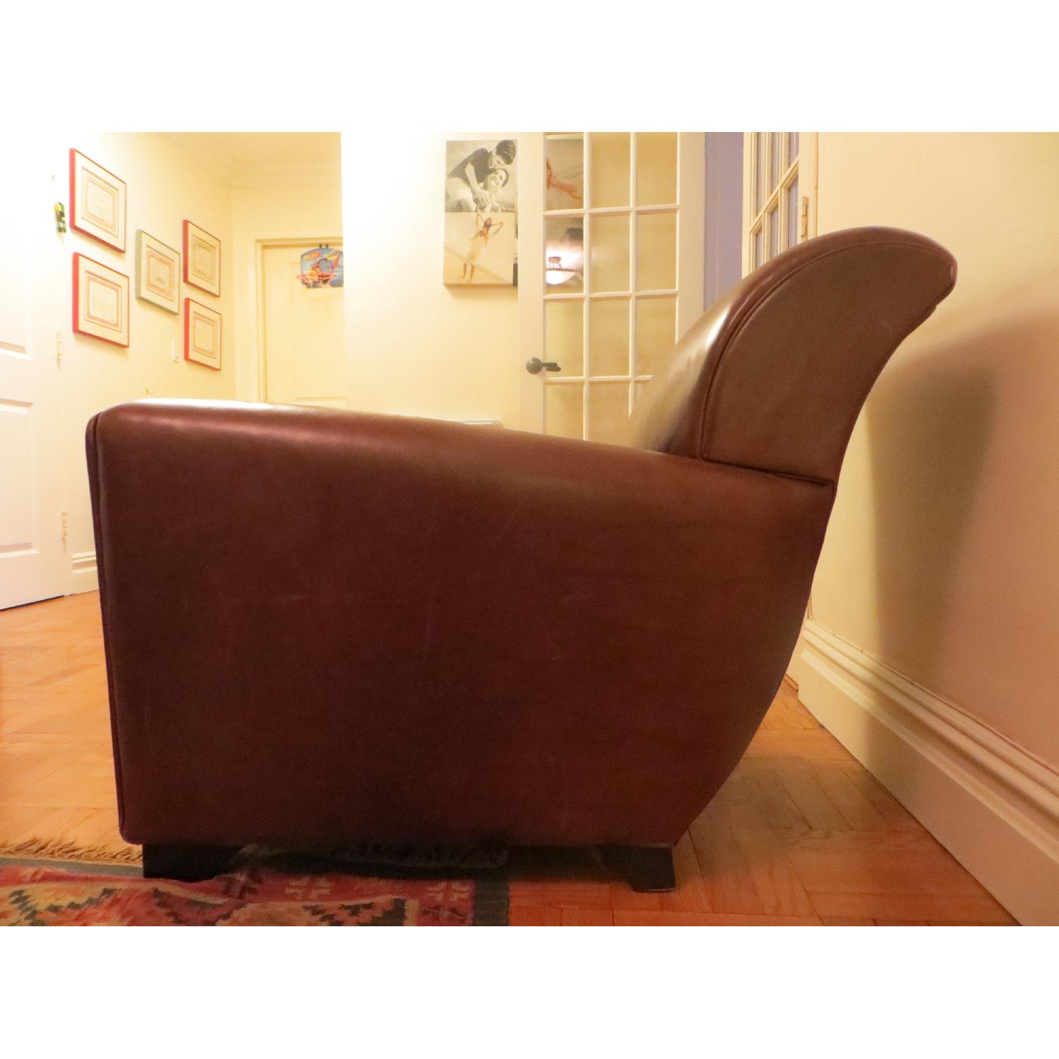 Mitchell Gold + Bob Williams Brown Leather Armchair - image-2