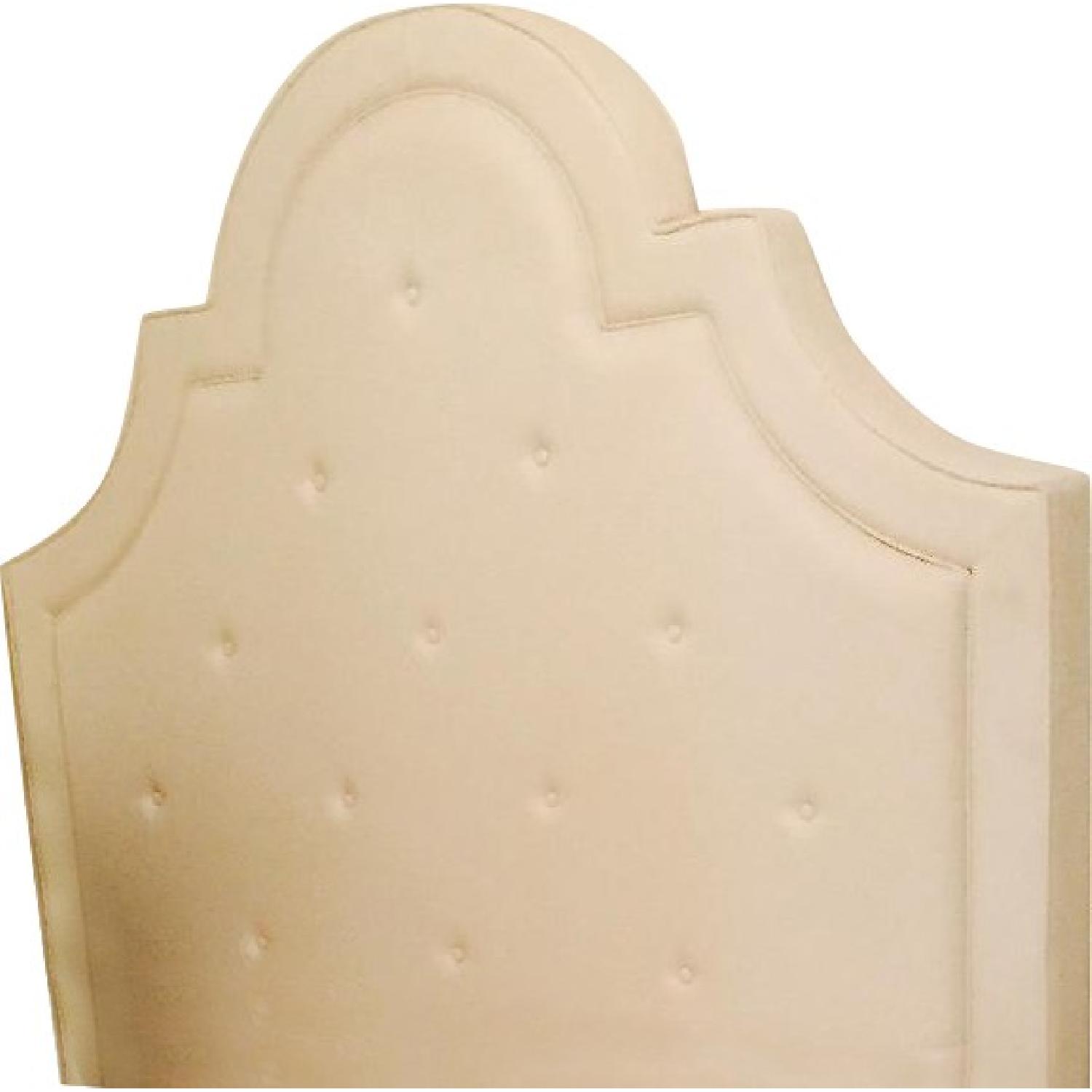 Pottery Barn York Tufted Headboard in Cream AptDeco