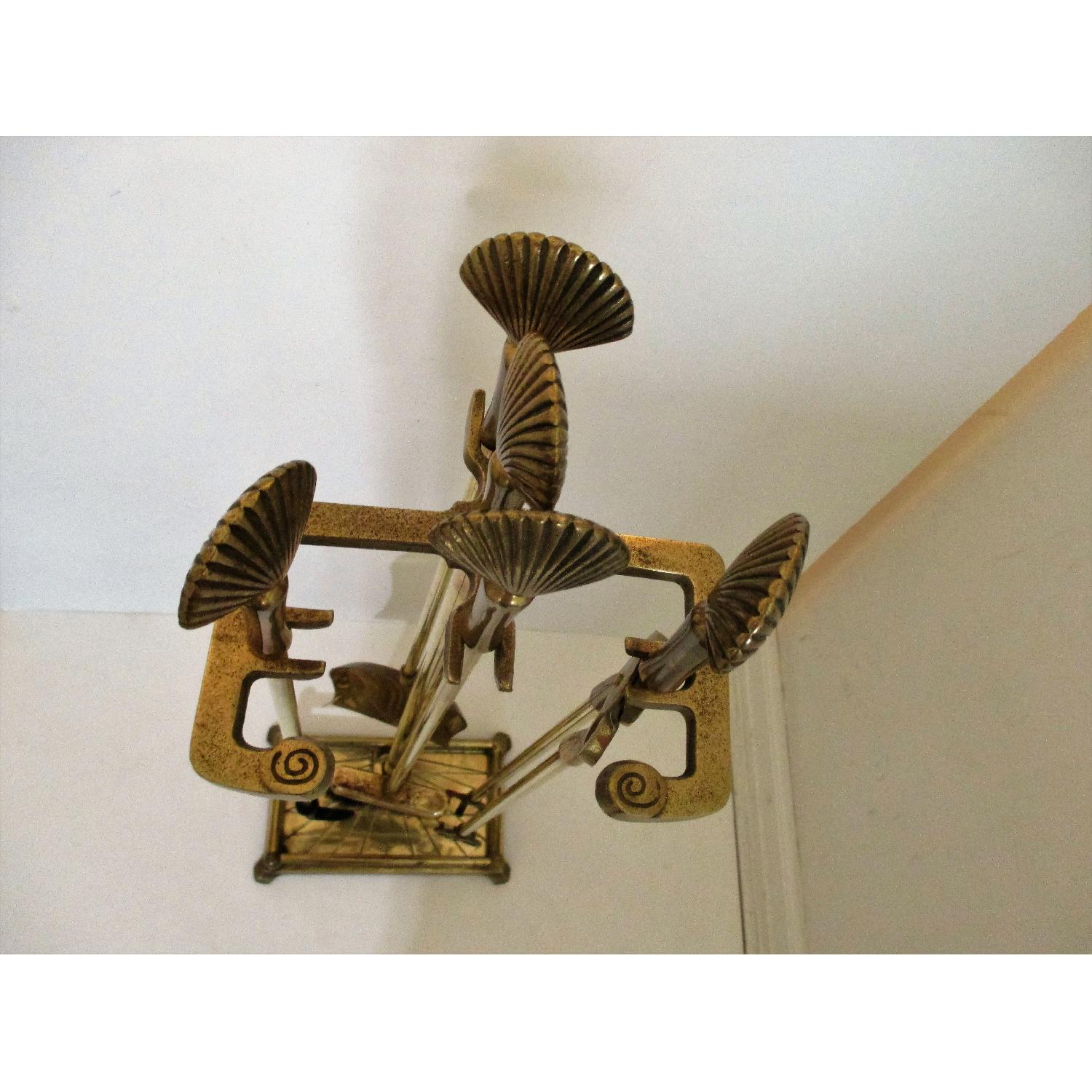 Vintage Brass Shell Fire Tools & Accessories Set of 7 AptDeco