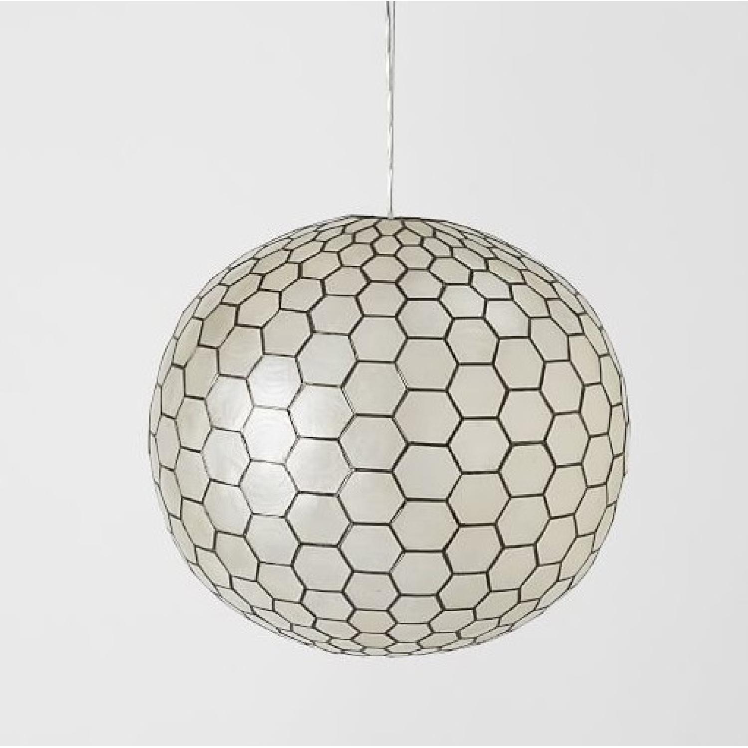 West Elm CFL Capiz Orb Large Pendant - image-6