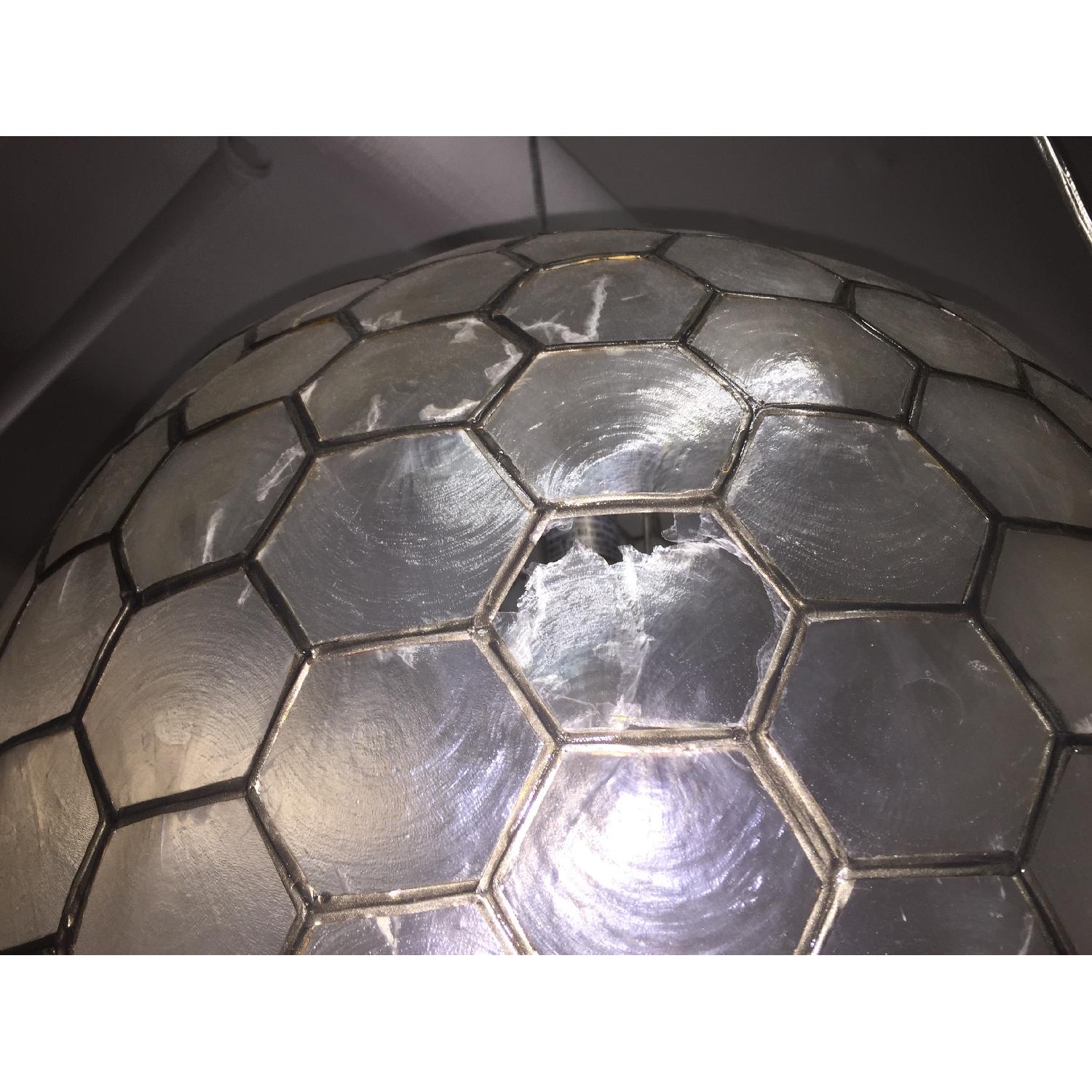 West Elm CFL Capiz Orb Large Pendant - image-7