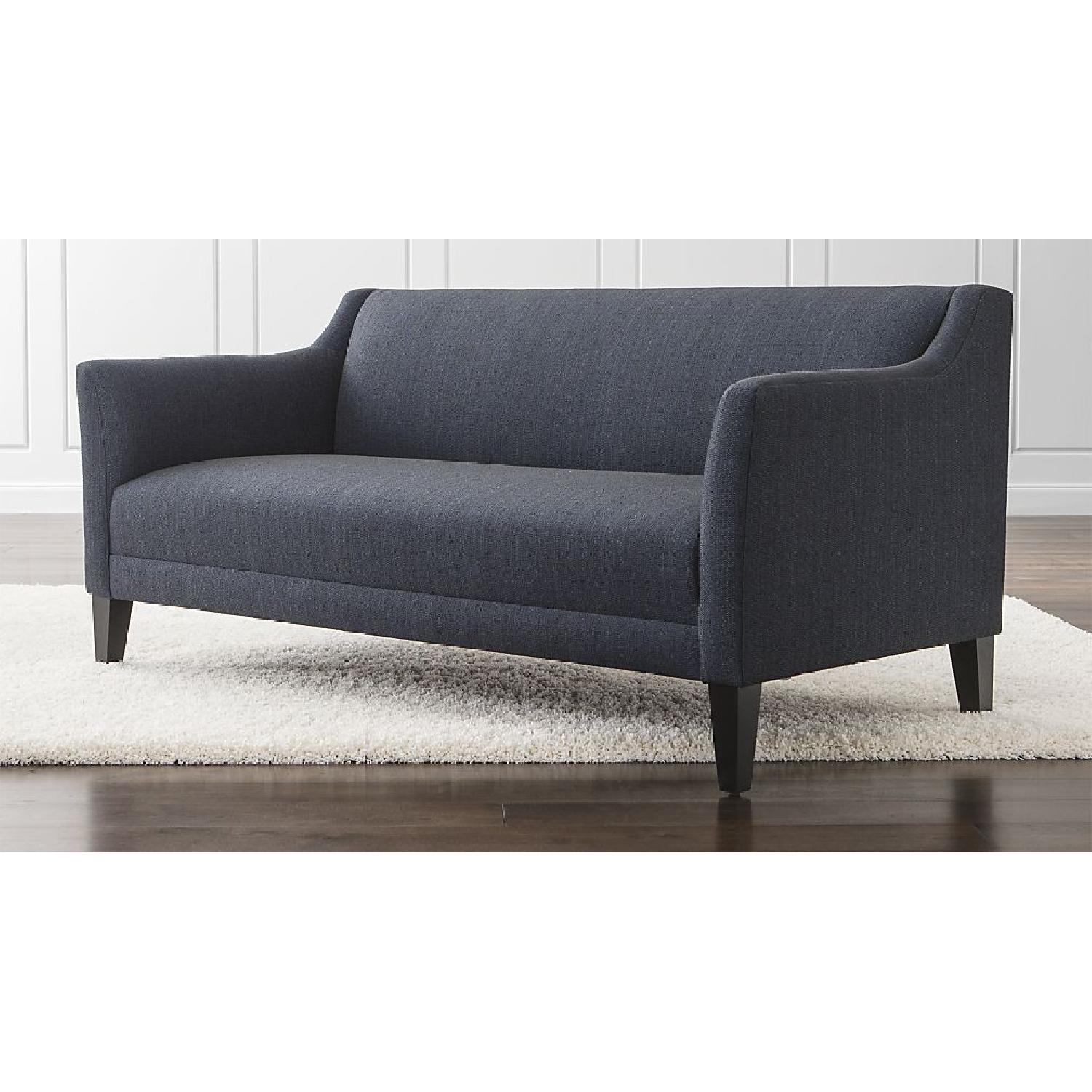 Crate & Barrel Margot Loveseat in Midnight Blue - image-1