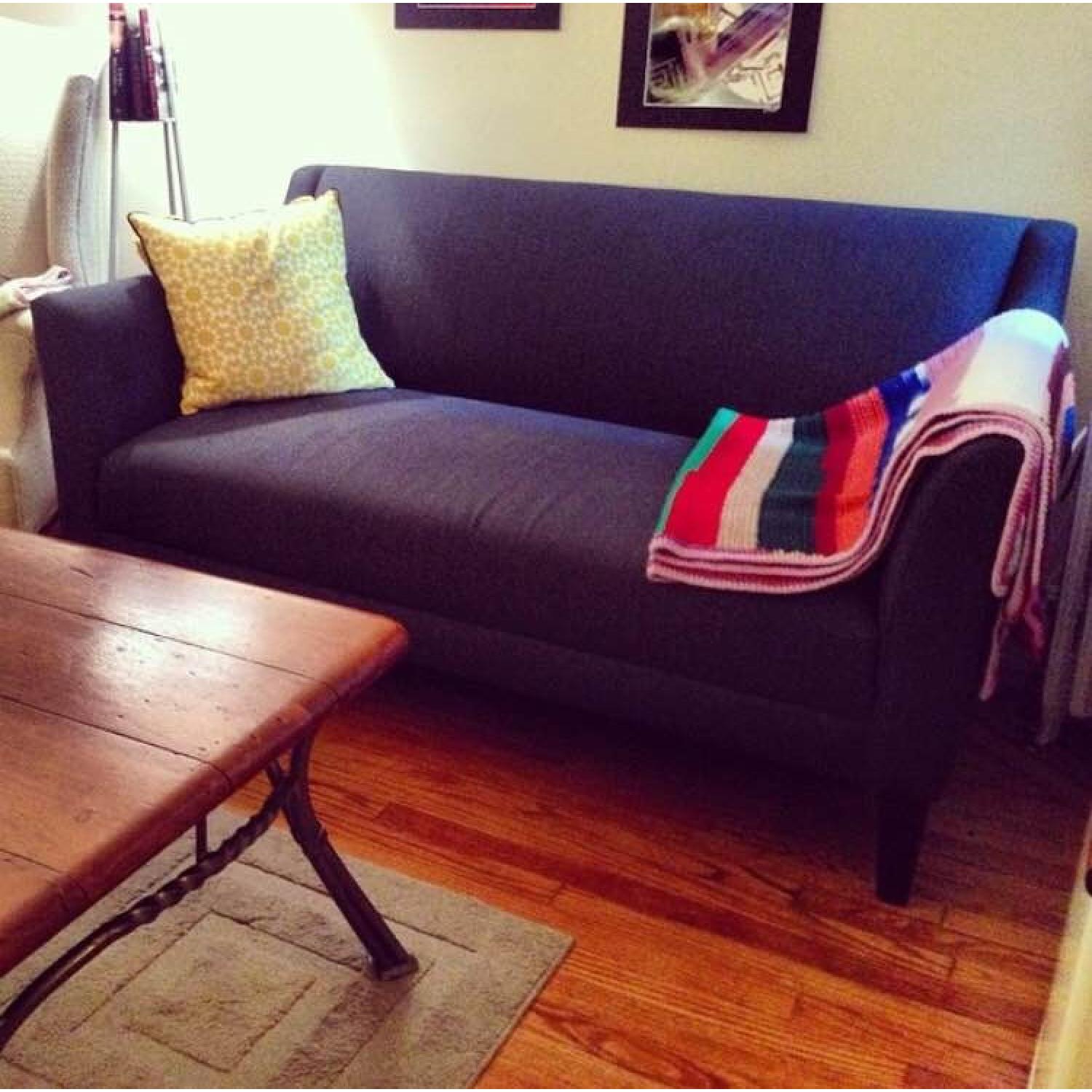 Crate & Barrel Margot Loveseat in Midnight Blue - image-2