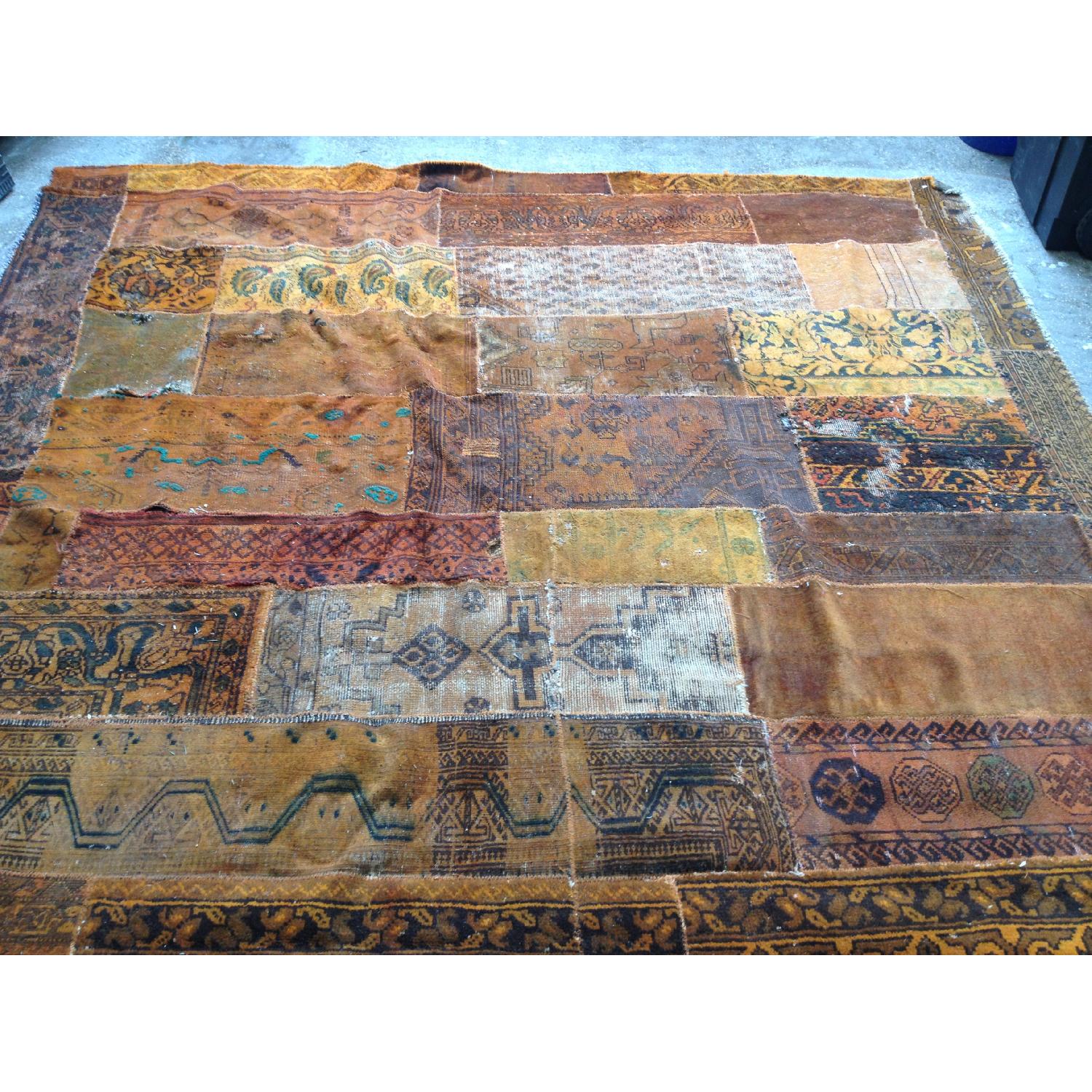 ABC Carpet & Home Overdyed Patchwork Persian Rug - image-1
