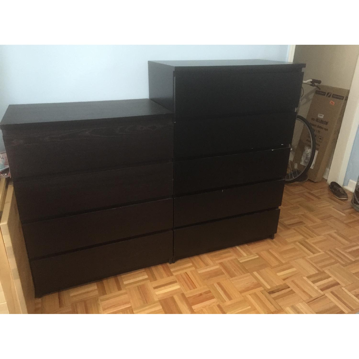 Ikea Malm Black 4 Drawer Dresser - image-4