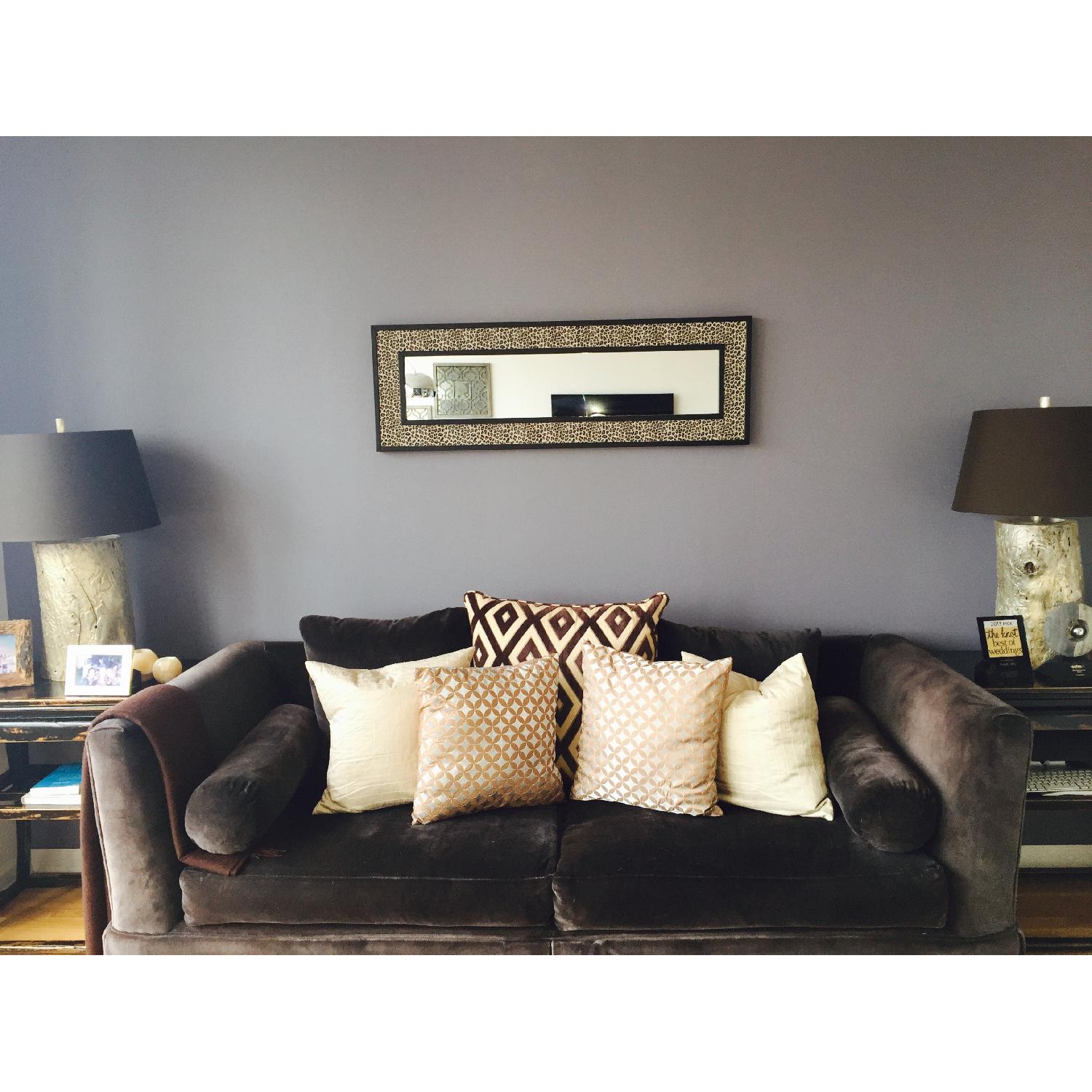 Custom Design Slate Blue Sofa - image-1