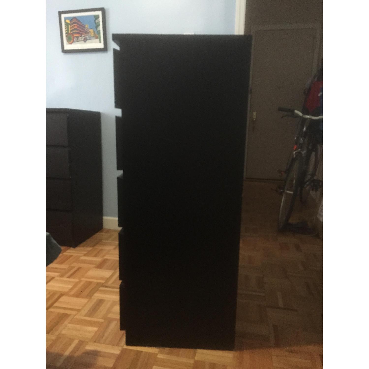 Ikea Malm Black 6 Drawer Dresser - image-2