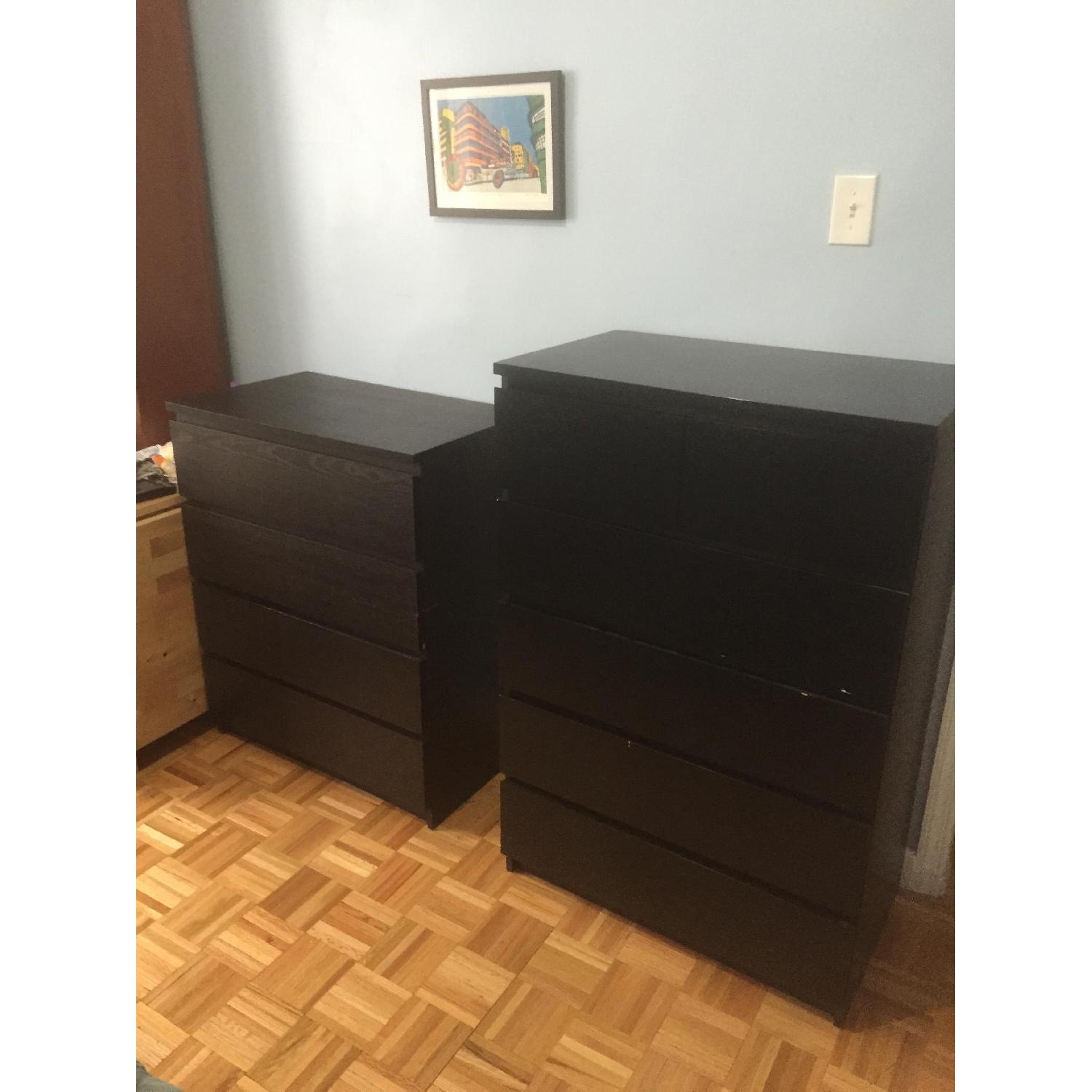 Ikea Malm Black 6 Drawer Dresser - image-4
