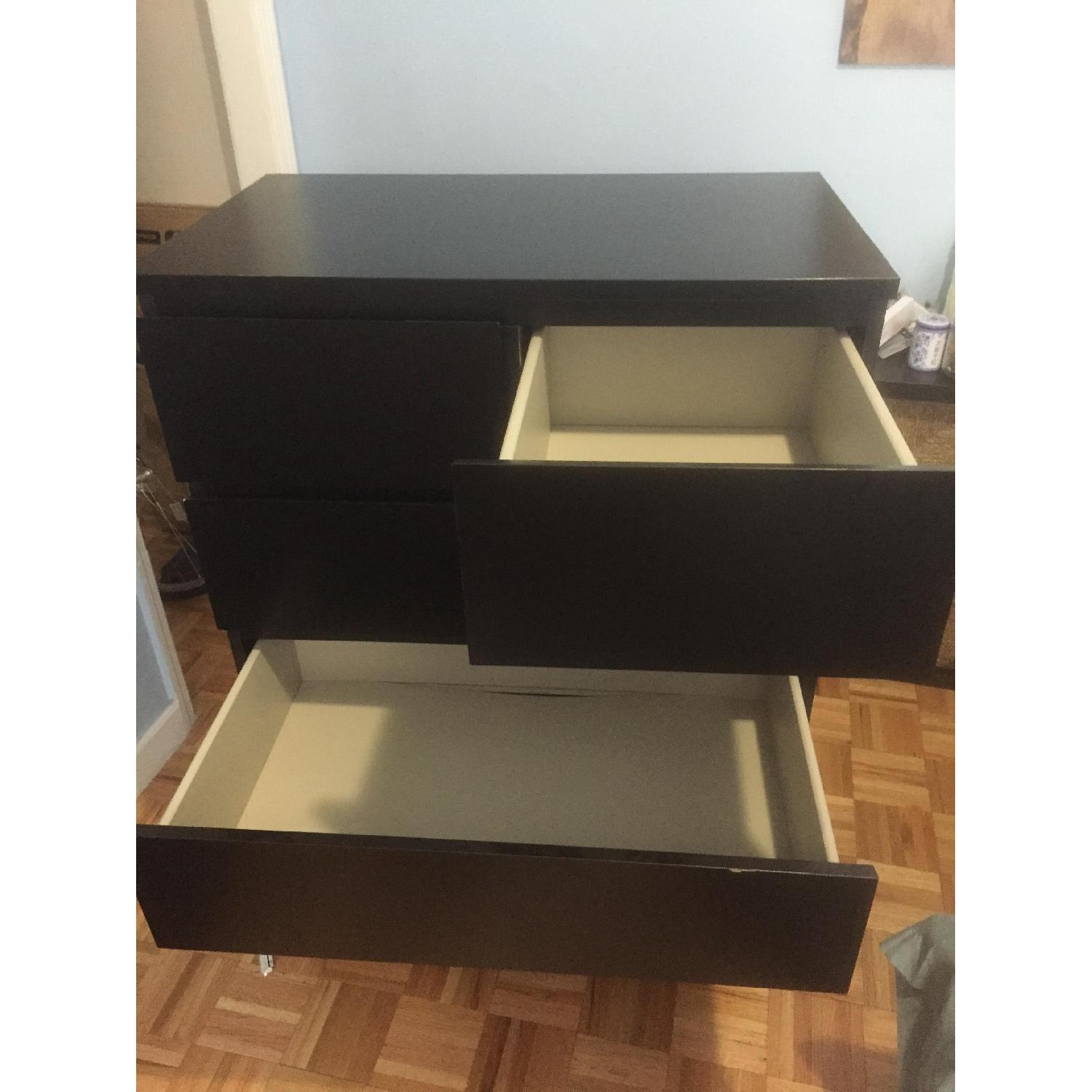 Ikea Malm Black 6 Drawer Dresser - image-5