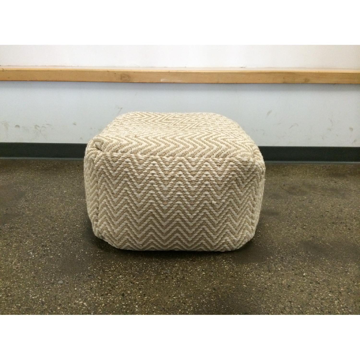 Target Threshold Chevron Jute Pouf - image-1