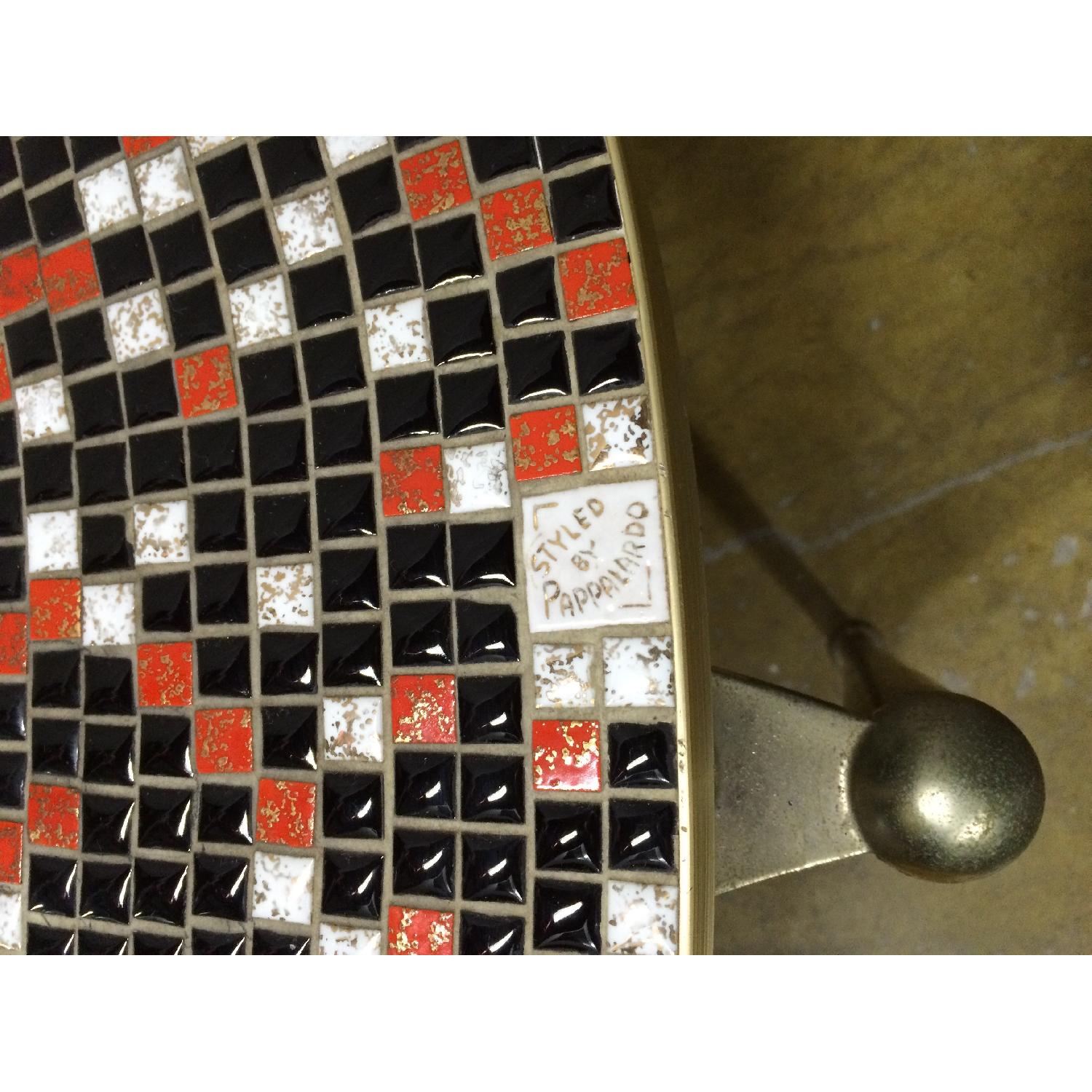 Mid Century 1959 Custom Made Mosaic Tile Top Coffee Table - image-4