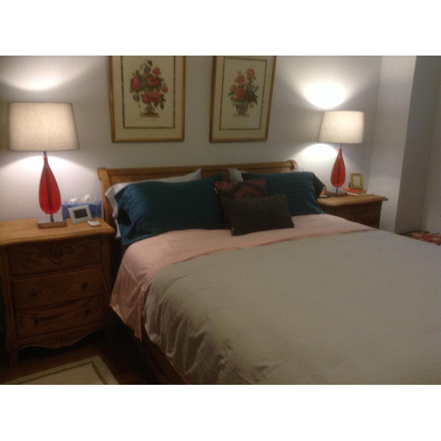 Oak Wood Interiors Versailles Solid Oak Bedroom Set - image-3