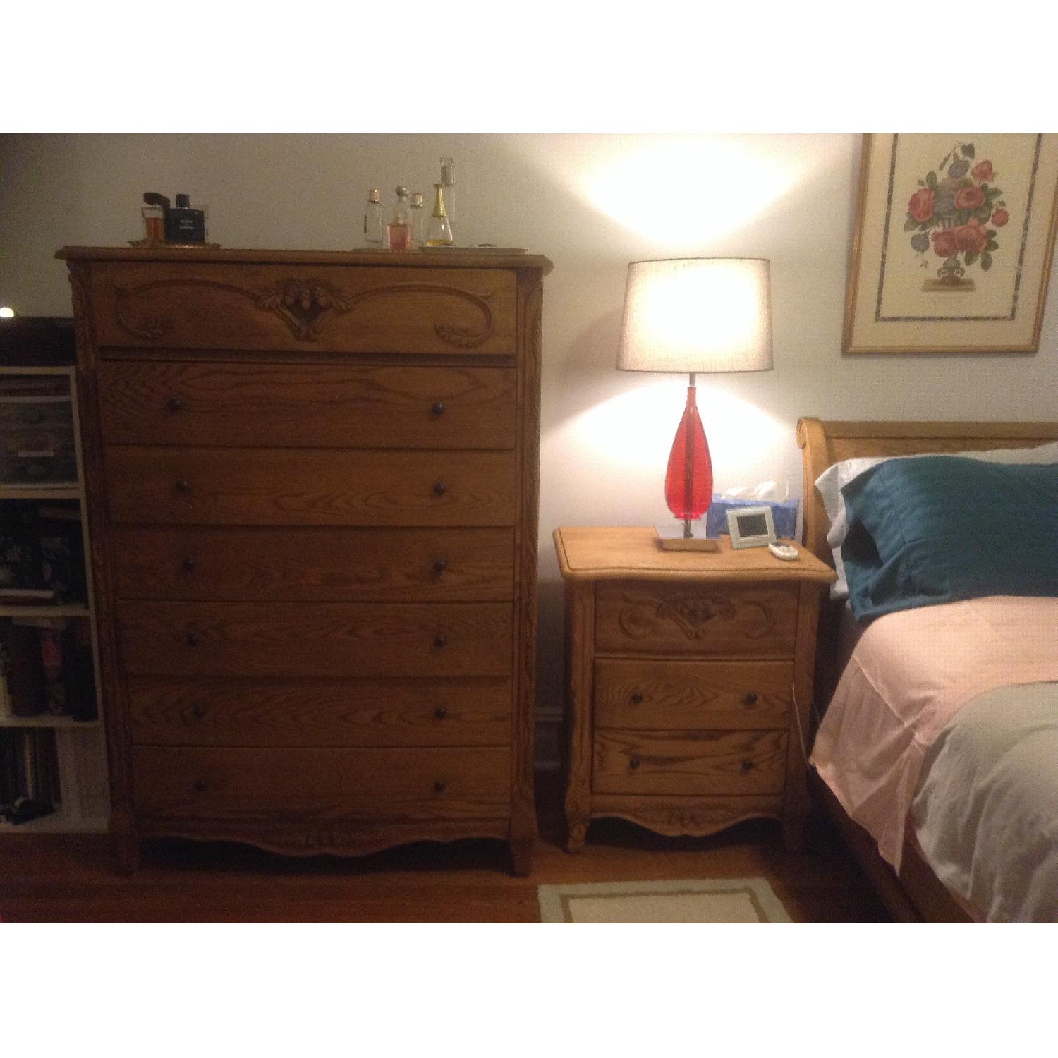 Oak Wood Interiors Versailles Solid Oak Bedroom Set - image-4