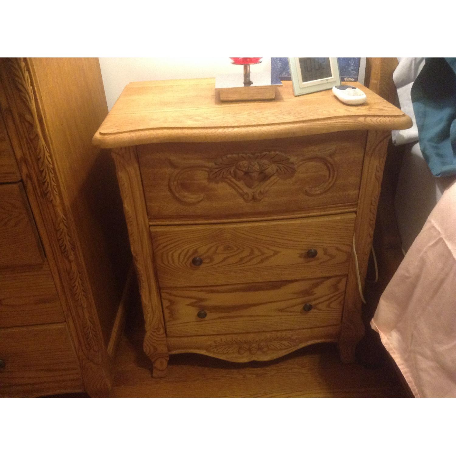 Oak Wood Interiors Versailles Solid Oak Bedroom Set - image-6