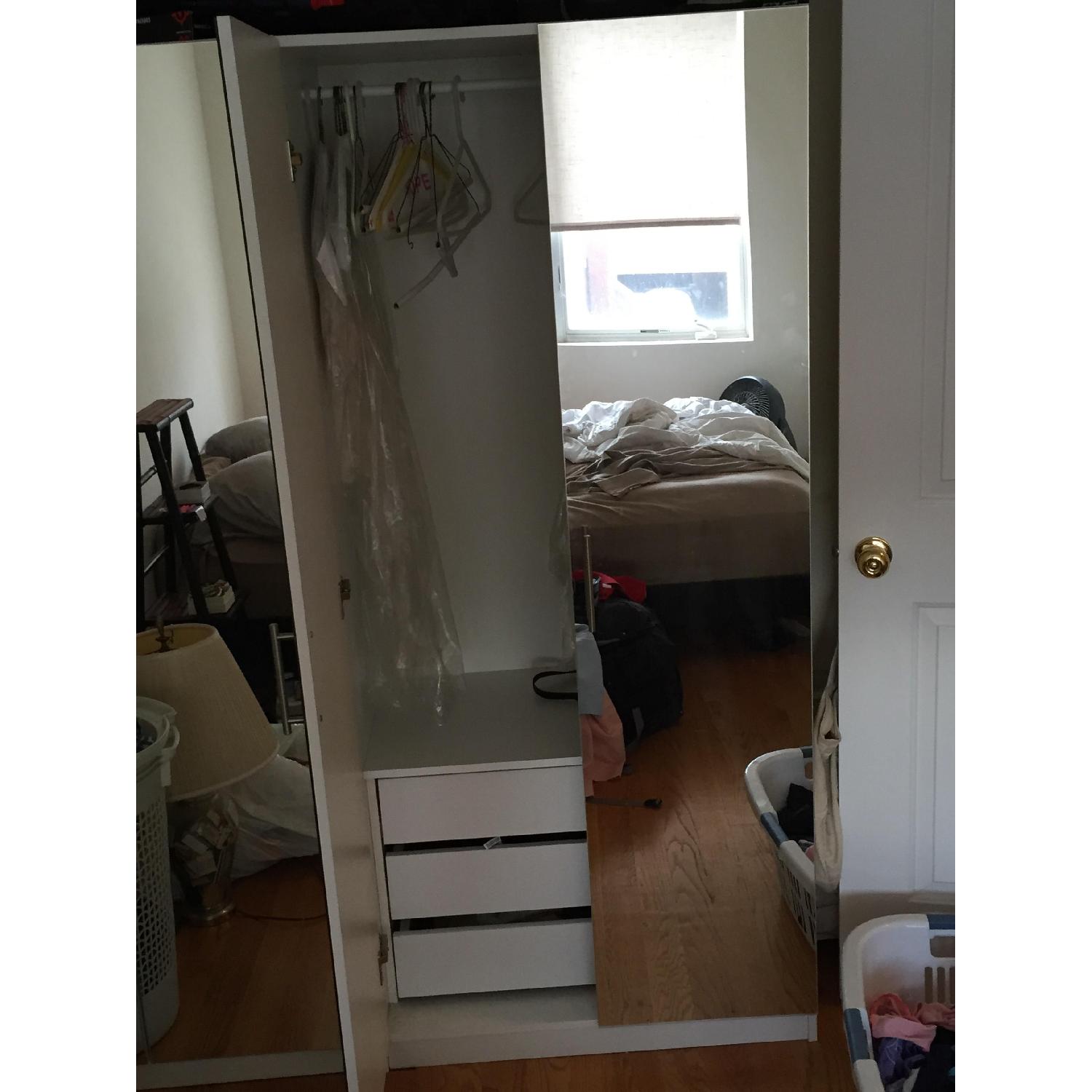 Alta 3 Drawer Wardrobe/Armoire w/ Glass Doors - image-2