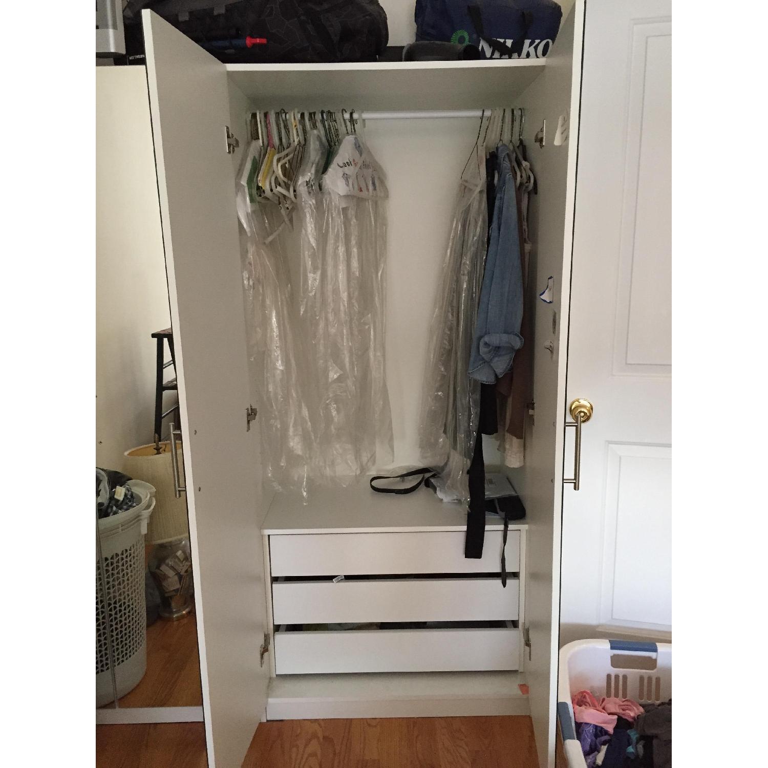 Alta 3 Drawer Wardrobe/Armoire w/ Glass Doors - image-4