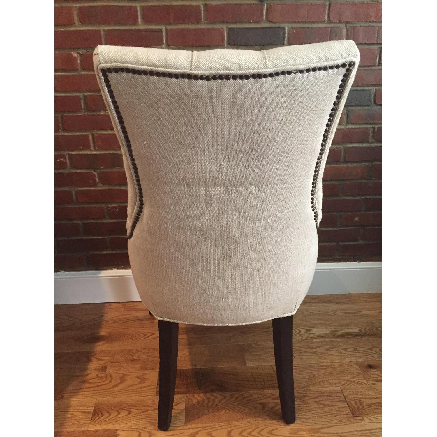 Restoration Hardware Marine Tufted Fabric Accent Chair  - Pair - image-4