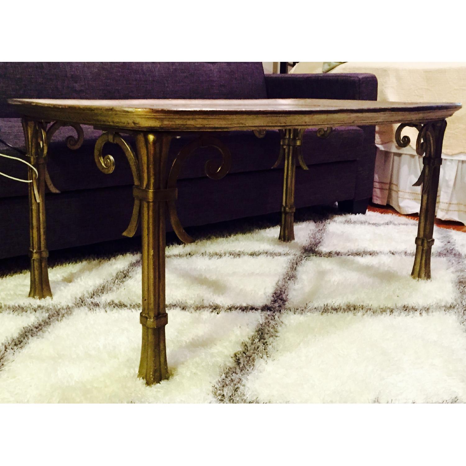 Antique Wrought Iron Coffee Table - image-2