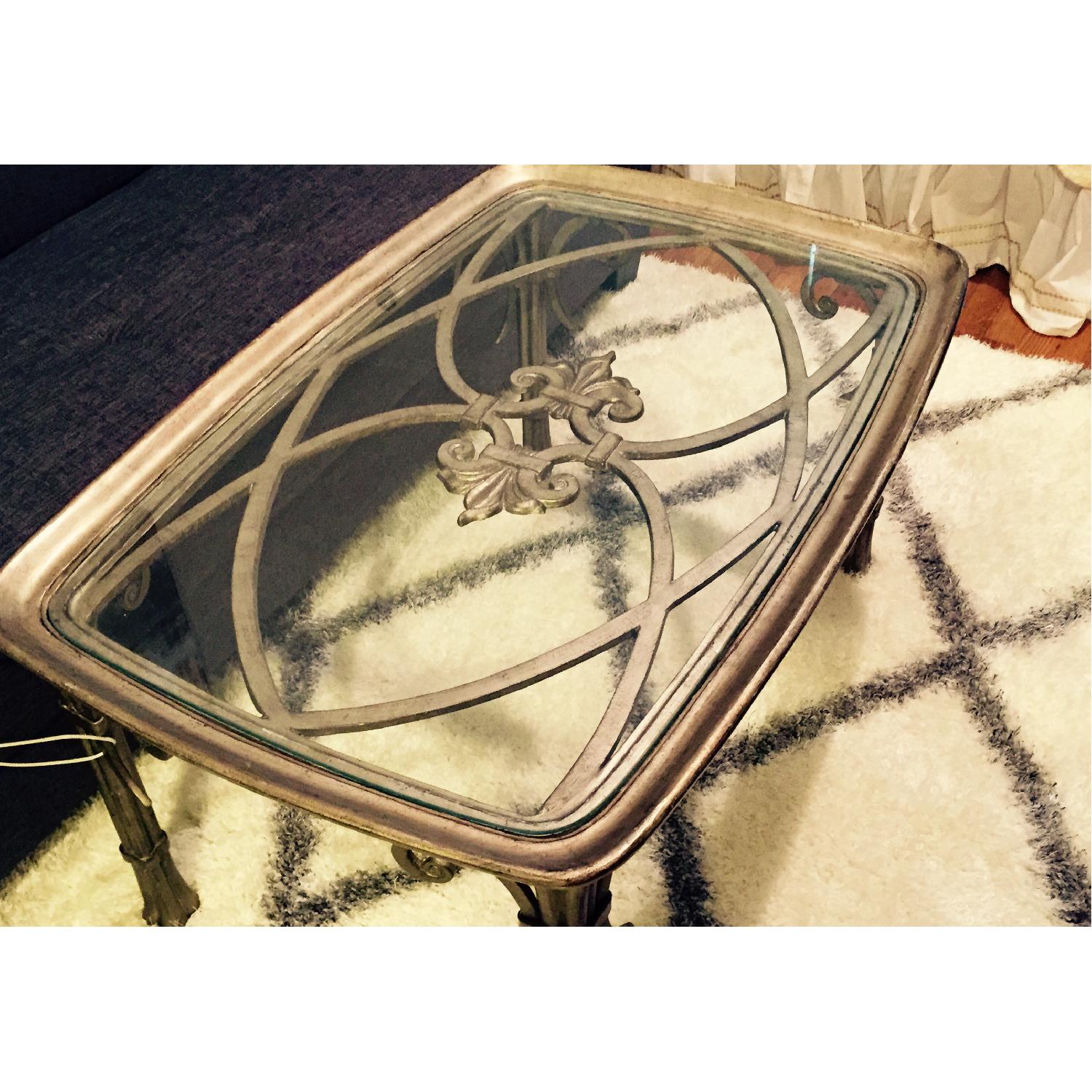 Antique Wrought Iron Coffee Table - image-3
